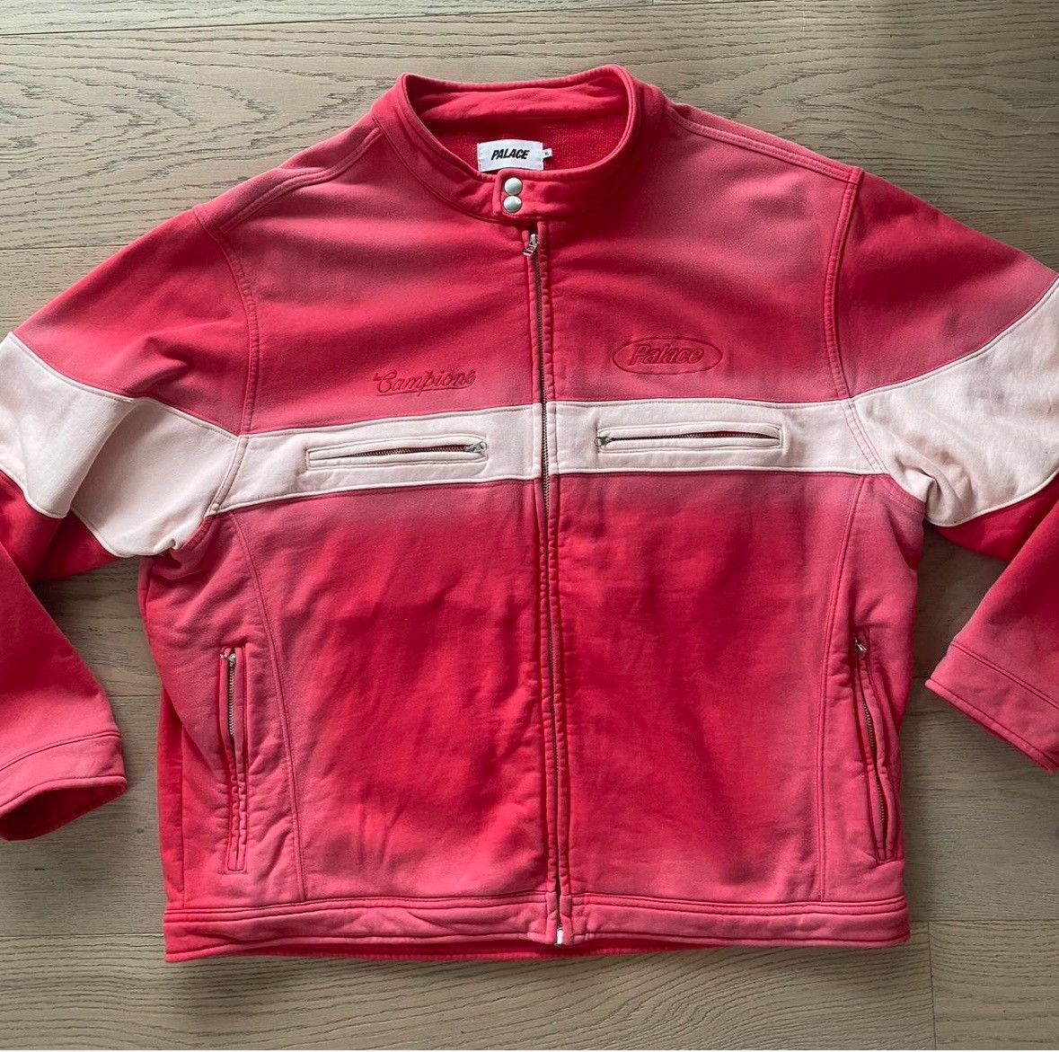 Palace Palace Washed Red Moto Jacket Size US XL / EU 56 / 4 - 3 Thumbnail