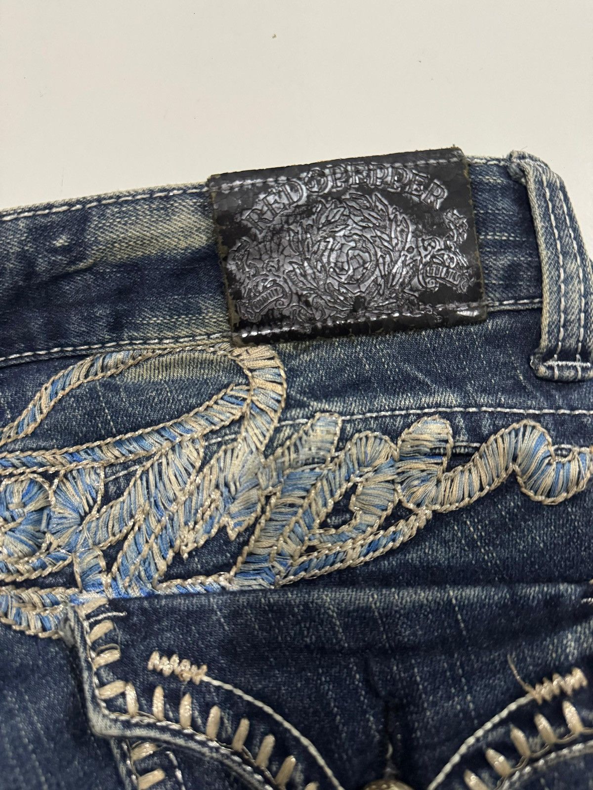 Hysteric Glamour Y2k Red Peppers skull studded ifsixwasnine bootcut jeans Size US 29 - 7 Thumbnail