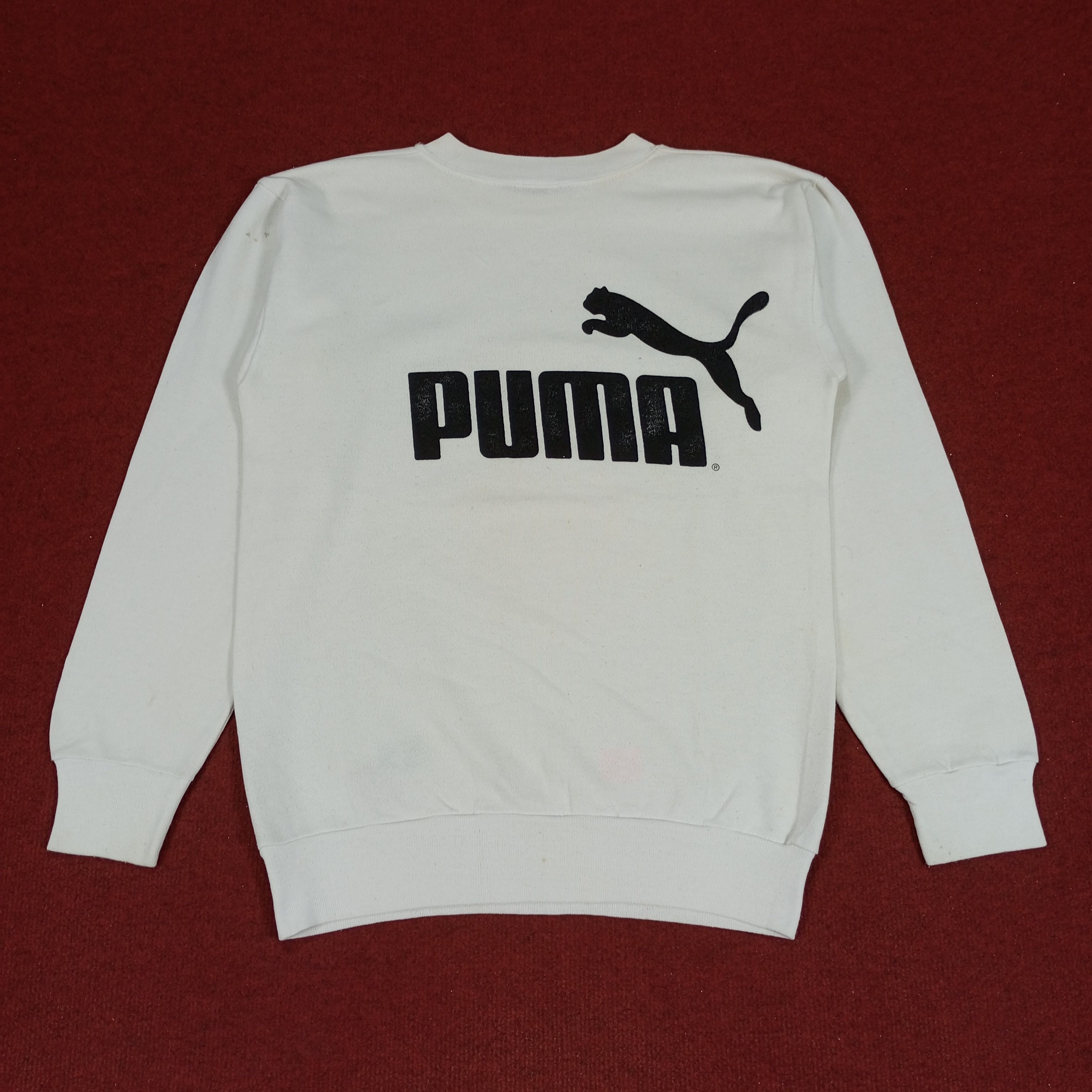 Puma × Vintage Puma Spellout Logo Design Sweatshirt Size US S / EU 44-46 / 1 - 1 Thumbnail