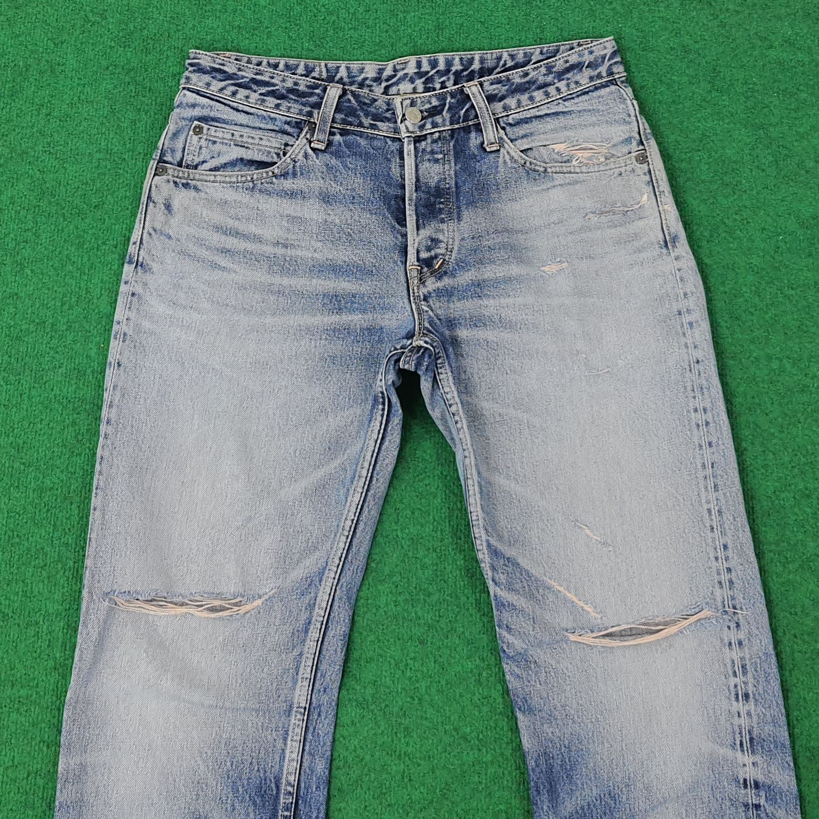 HOLLYWOOD RANCH MARKET Vintage Hollywood Ranch Market HRM Distressed Jeans C244N29 Size US 32 / EU 48 - 2 Thumbnail