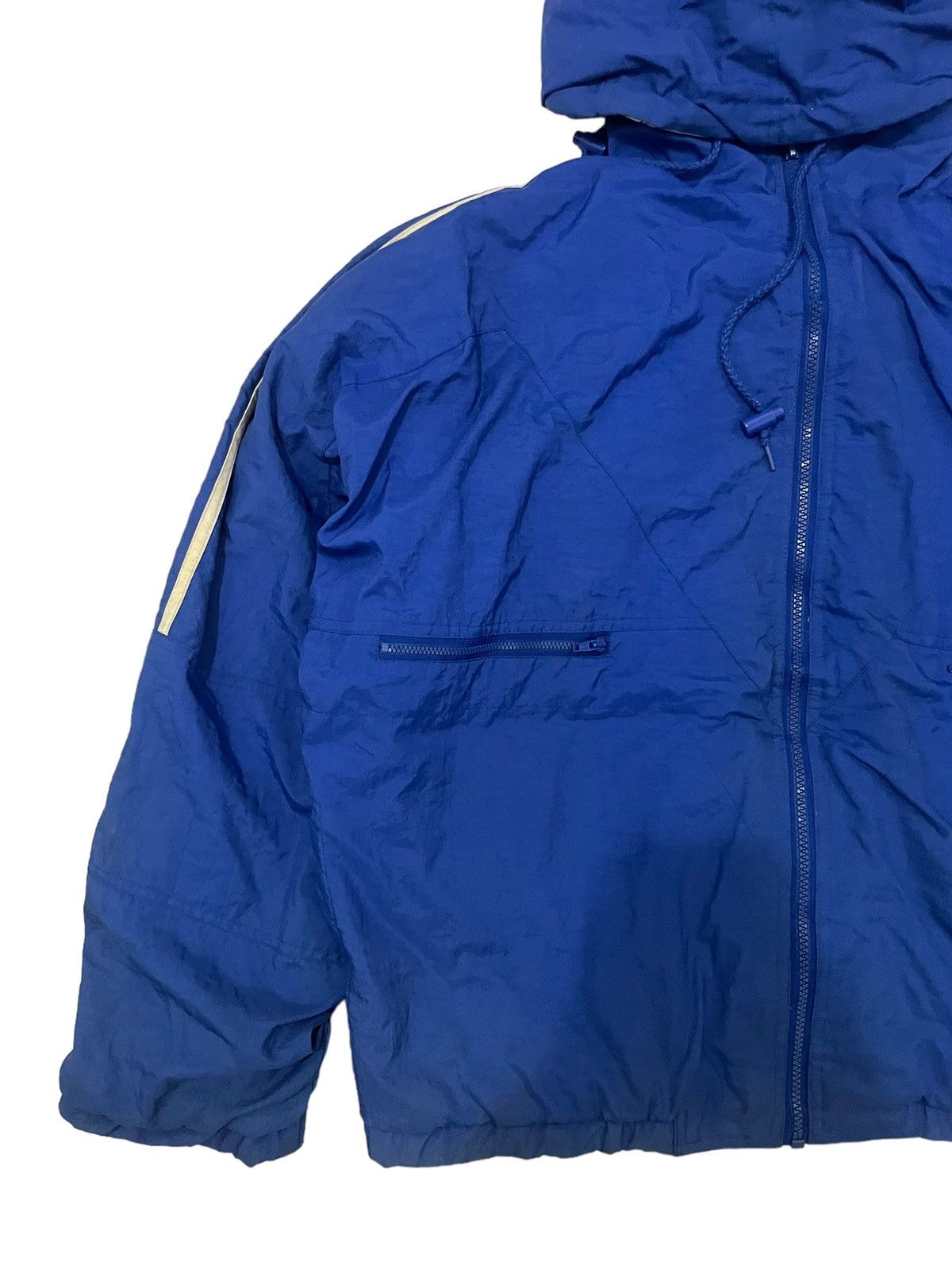 Adidas × Japanese Brand × Vintage Vintage Adidas Quilted Hooded Jacket Size US M / EU 48-50 / 2 - 2 Thumbnail