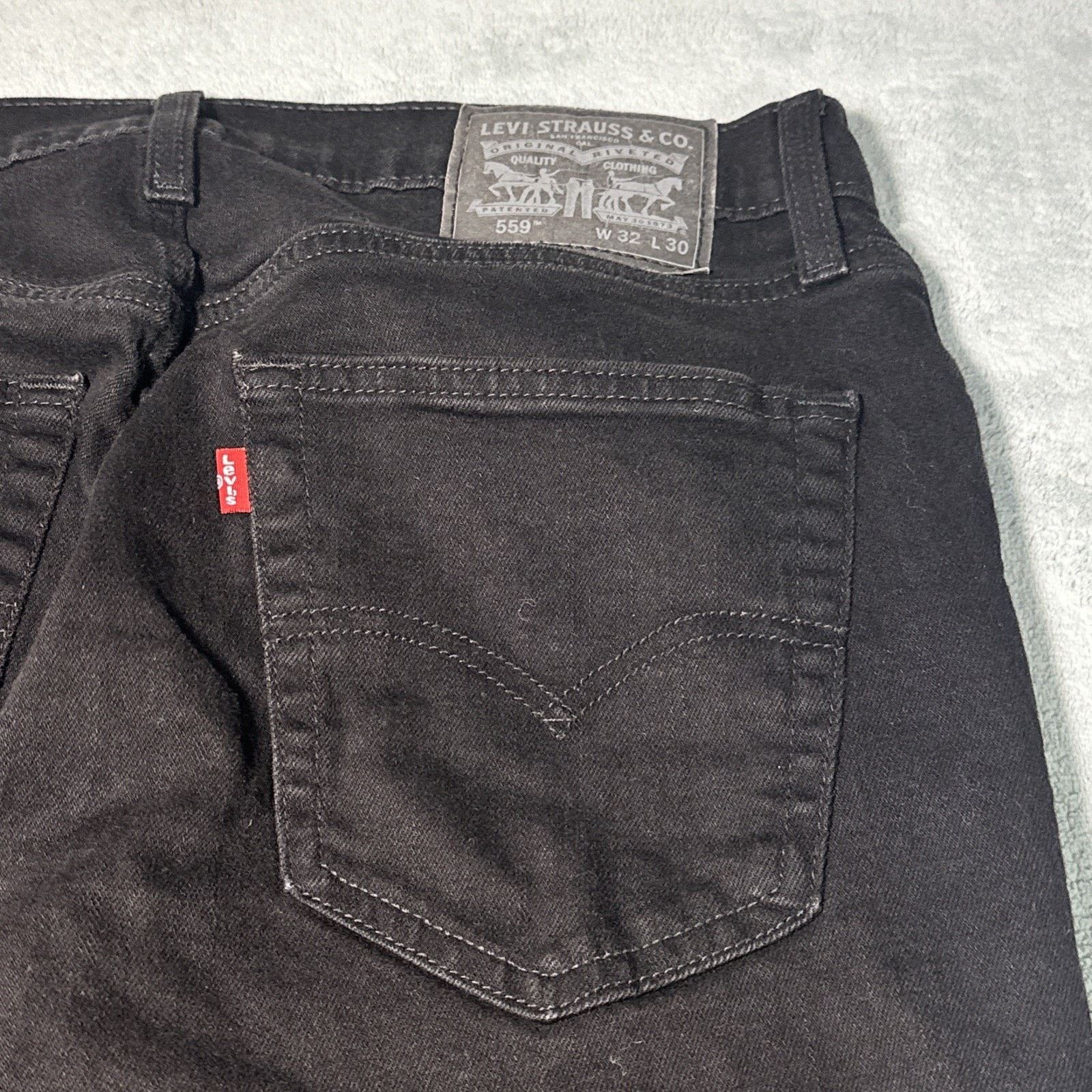 Levi's Y2K 2000s Levis 559 Jeans 32x30 Black Denim Hamilton Size US 32 / EU 48 - 8 Thumbnail