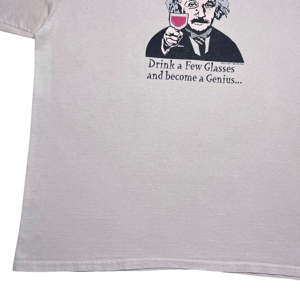 Other Vtg 2000s Albert Einstein Wine Stein Become A Genius T-Shirt Size US XL / EU 56 / 4 - 7 Thumbnail