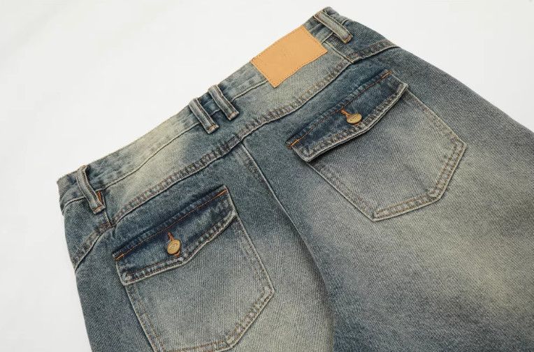 Vintage Men's American loose casual distressed straight washed jeans Size US 32 / EU 48 - 6 Thumbnail