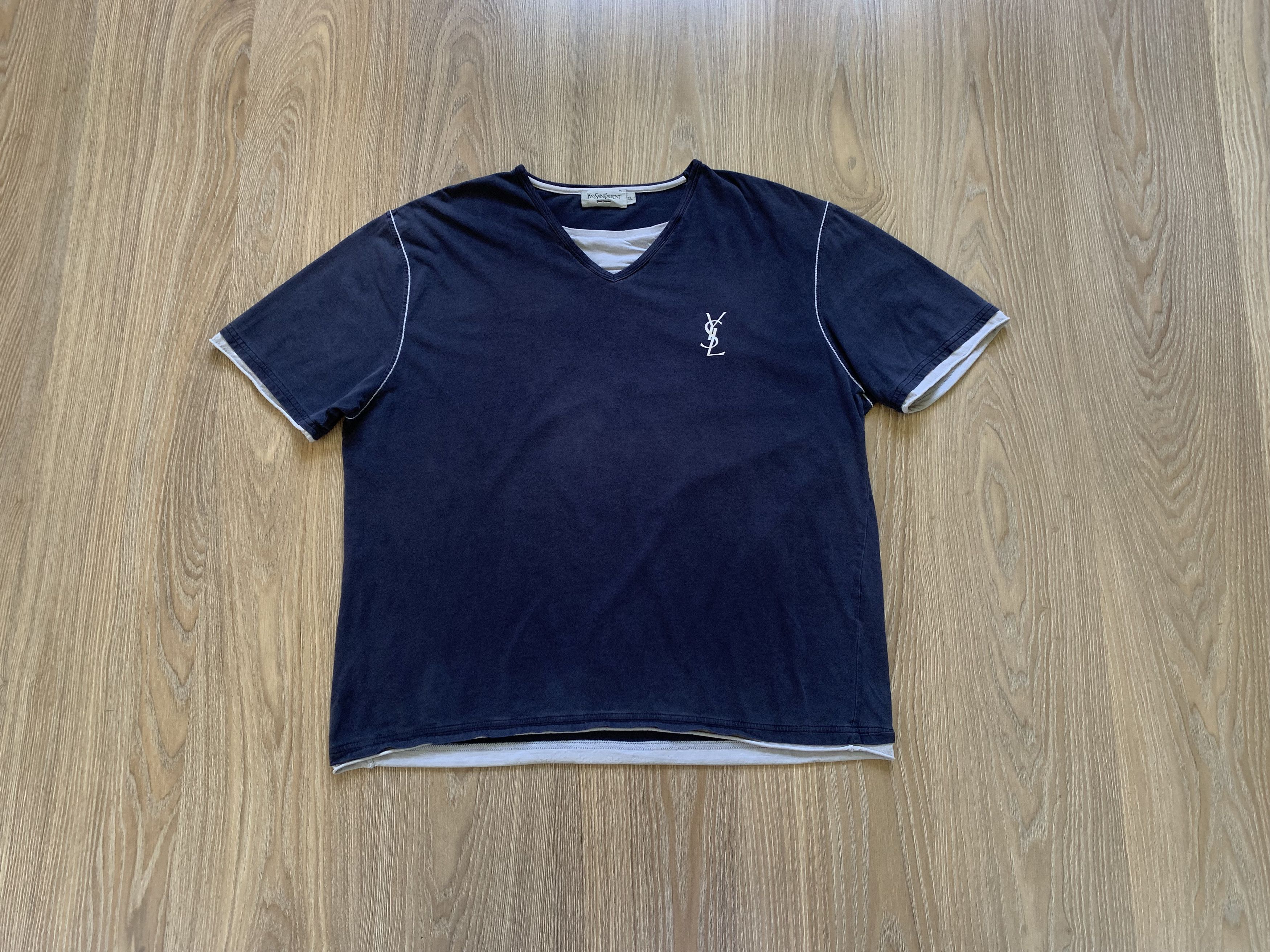Other Vintage Yves Saint Laurent Y2K YSL T Shirt Size US XXL / EU 58 / 5 - 11 Thumbnail