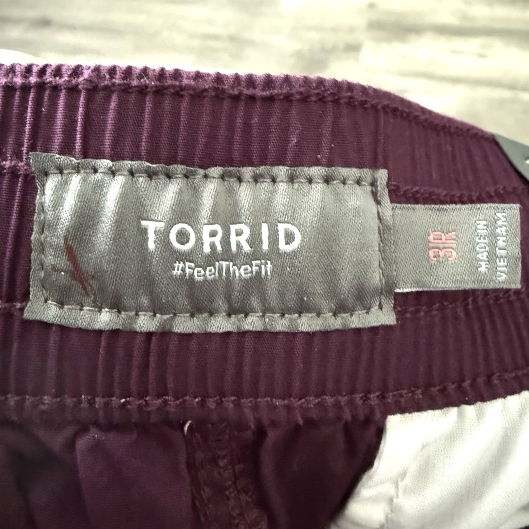 Torrid Torrid Purple Joggers Womens 3R Pants Pull On Elastic Waist 31" Inseam Lightweight Tapered Casual Damns Womens Size 26" / US 2 / IT 38 - 4 Thumbnail