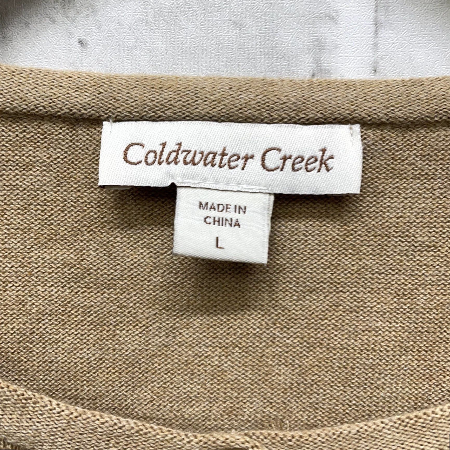Coldwater Creek VINTAGE Coldwater Creek Women's Sweater Pullover Button Down Brown Cotton Blend Size L NWOT Size L / US 10 / IT 46 - 4 Thumbnail