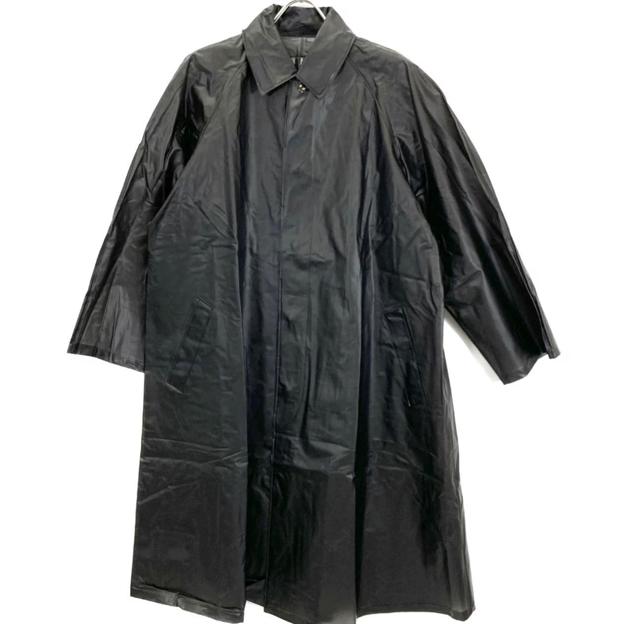 Yohji Yamamoto Yohji Yamamoto IMPERMEABLE Coat Stand-Collar Black Vinyl Coat 38 Men XS-XL Size US XXS / EU 40 - 2 Thumbnail