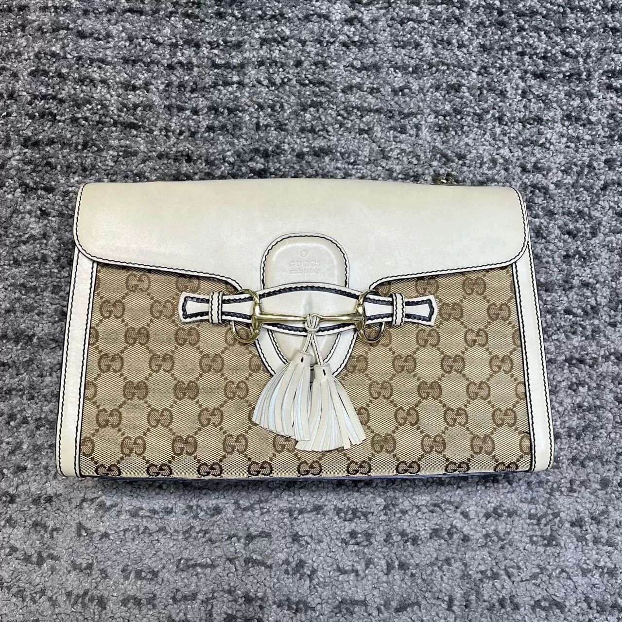 Gucci Gucci Emily Medium Horsebit Tassel GG Flap Bag Size ONE SIZE - 1 Thumbnail