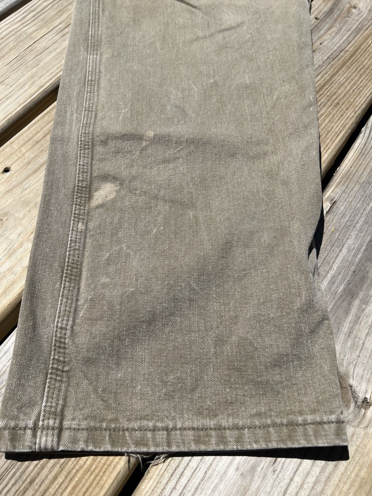 Vintage × Wrangler Y2K Wrangler Carpenter Khaki Green Denim Pants Size US 36 / EU 52 - 5 Thumbnail