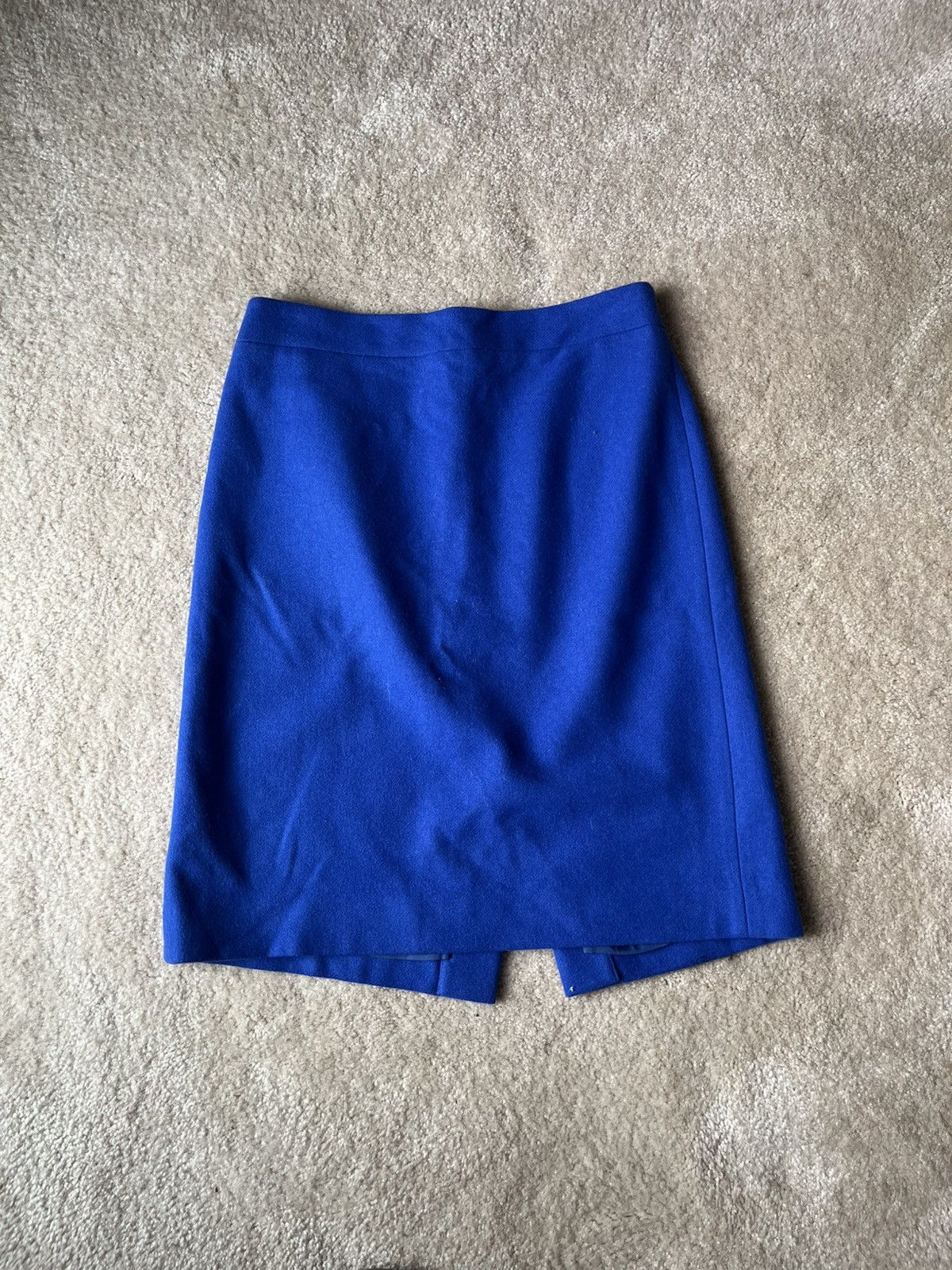 J.Crew J.Crew The Pencil Skirt Wool Blue Size 26" / US 2 / IT 38 - 1 Thumbnail