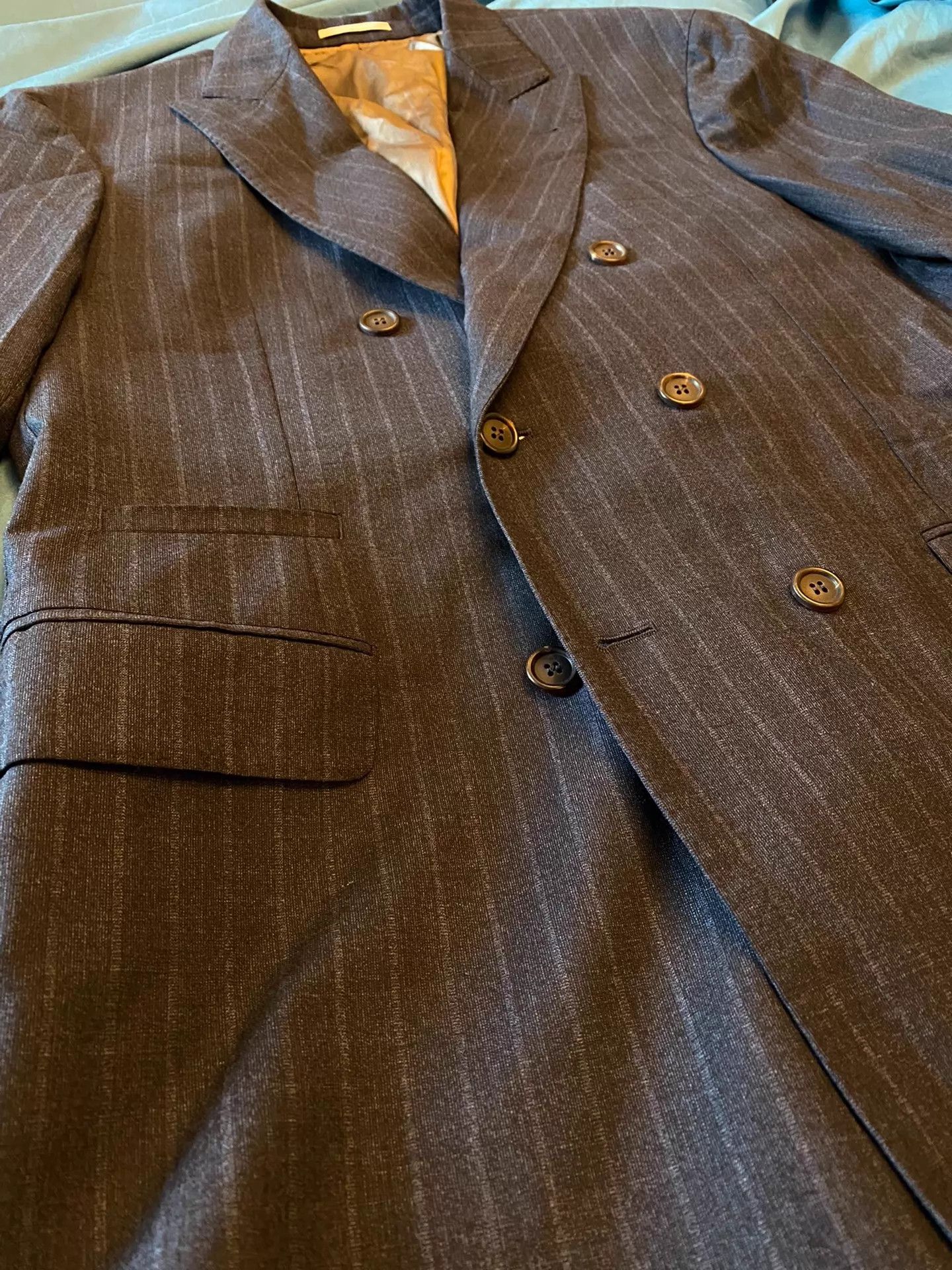Brunello Cucinelli BRUNELLO CUCINELLI Double-Breasted Wool-Blend Blazer Size 50R - 4 Thumbnail