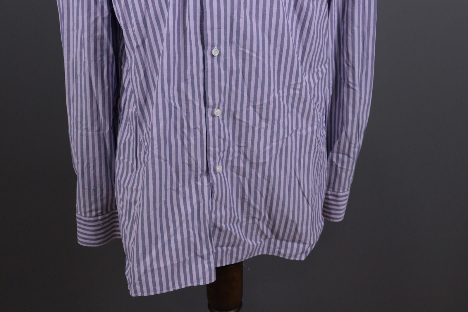 Saint James Saint James Slim Fit Blue Pinstripe Down Shirt Size XXL /48 Size US XXL / EU 58 / 5 - 3 Thumbnail