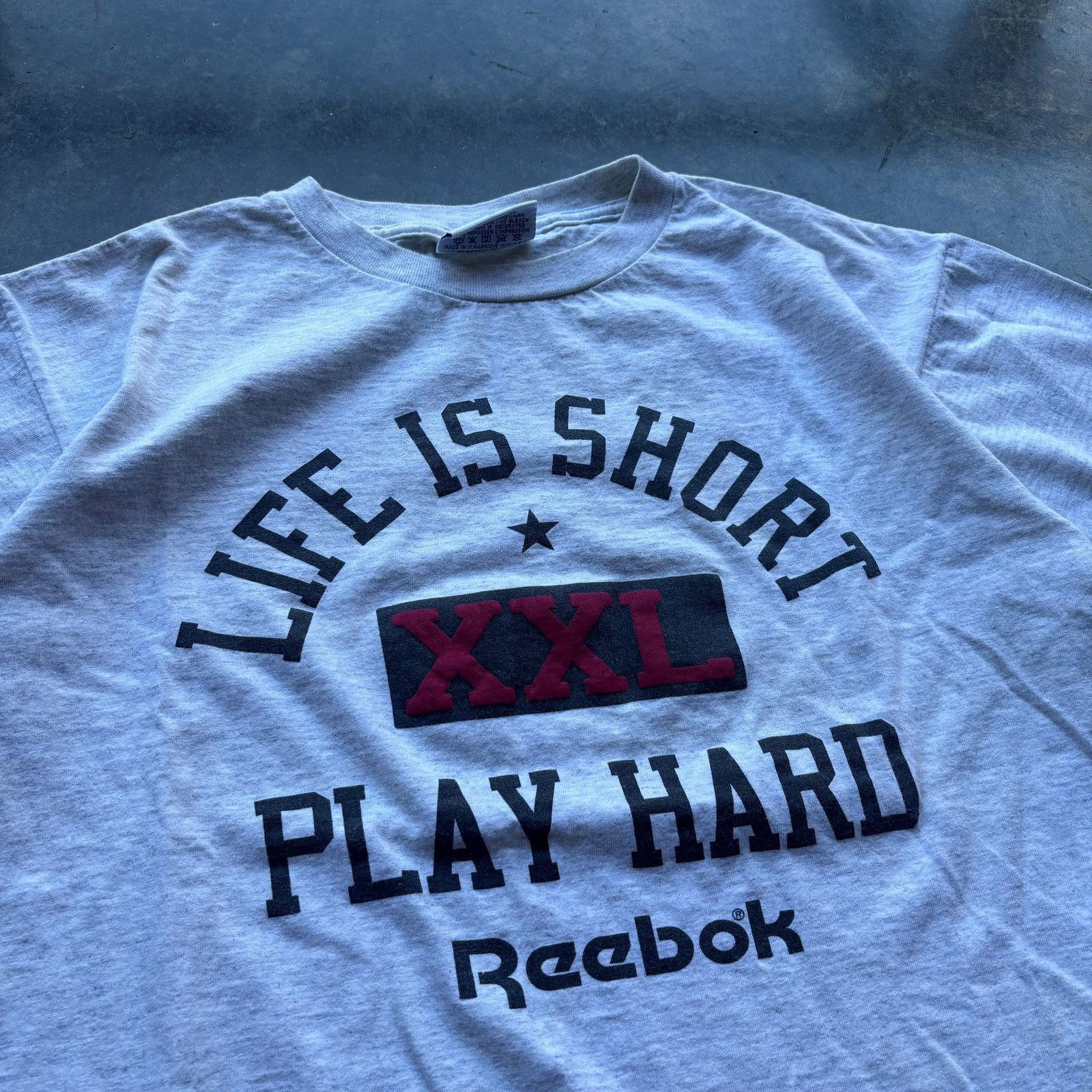 Reebok Vintage 90s Reebok PLAY Hard T-shirt Size US L / EU 52-54 / 3 - 2 Thumbnail