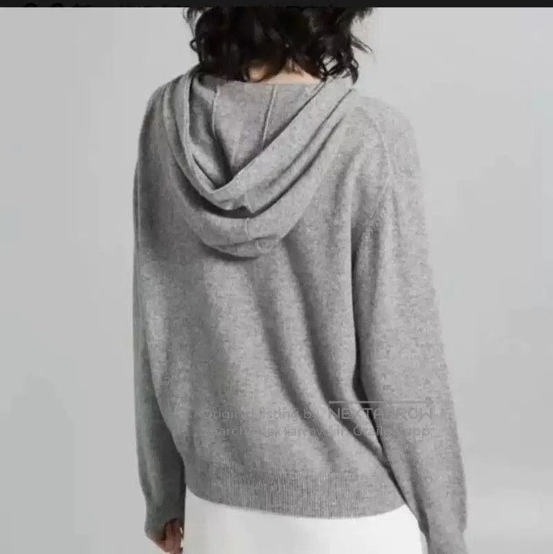 Max Mara MaxMara Gray Wool Blend Hoodie for Women . Size S / US 4 / IT 40 - 7 Thumbnail