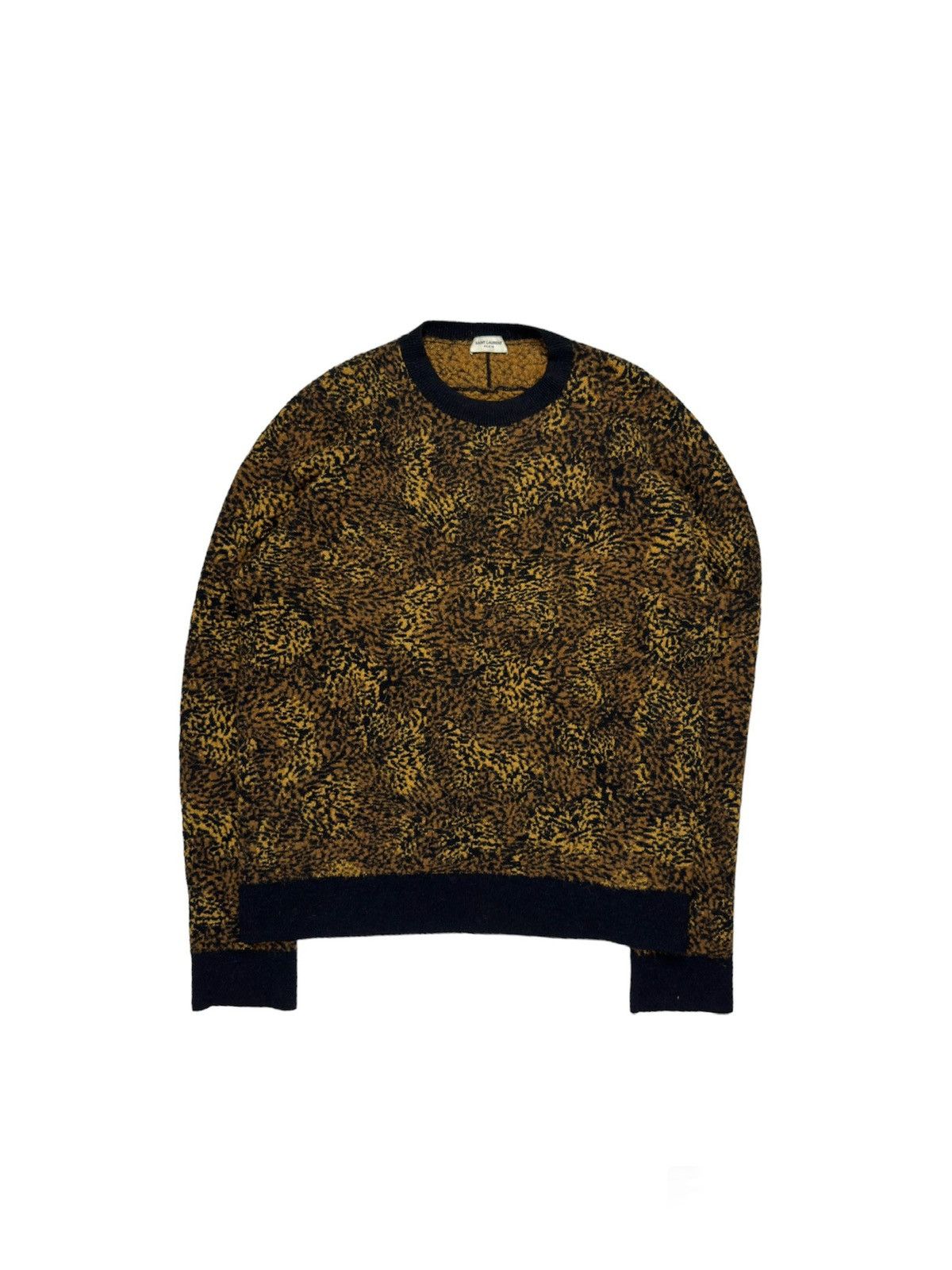 image of Saint Laurent Paris x YVES Saint Laurent Animalier Knit in Black, Men's (Size Large)