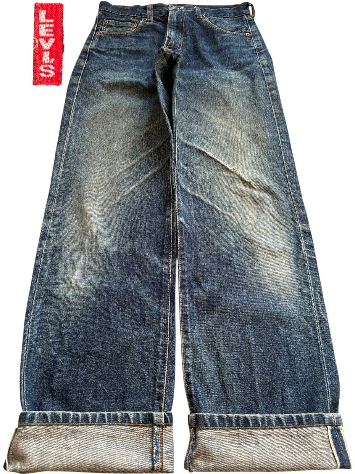 Levi's Vintage 90s Levis 502 Big E Selvedge Mud Wash Loose Jean Size US 29 - 1 Thumbnail
