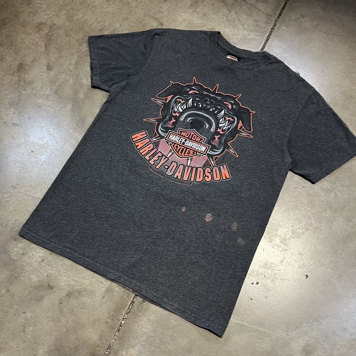 Harley Davidson × Vintage Vintage Harley Davidson Biker Tee Wisconsin Bulldog Faded Size US L / EU 52-54 / 3 - 3 Thumbnail