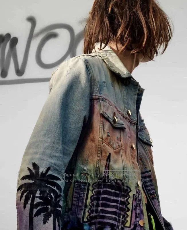 Amiri amiri alrbrush hollywood trucker jacket. Size XS / US 0-2 / IT 36-38 - 8 Thumbnail