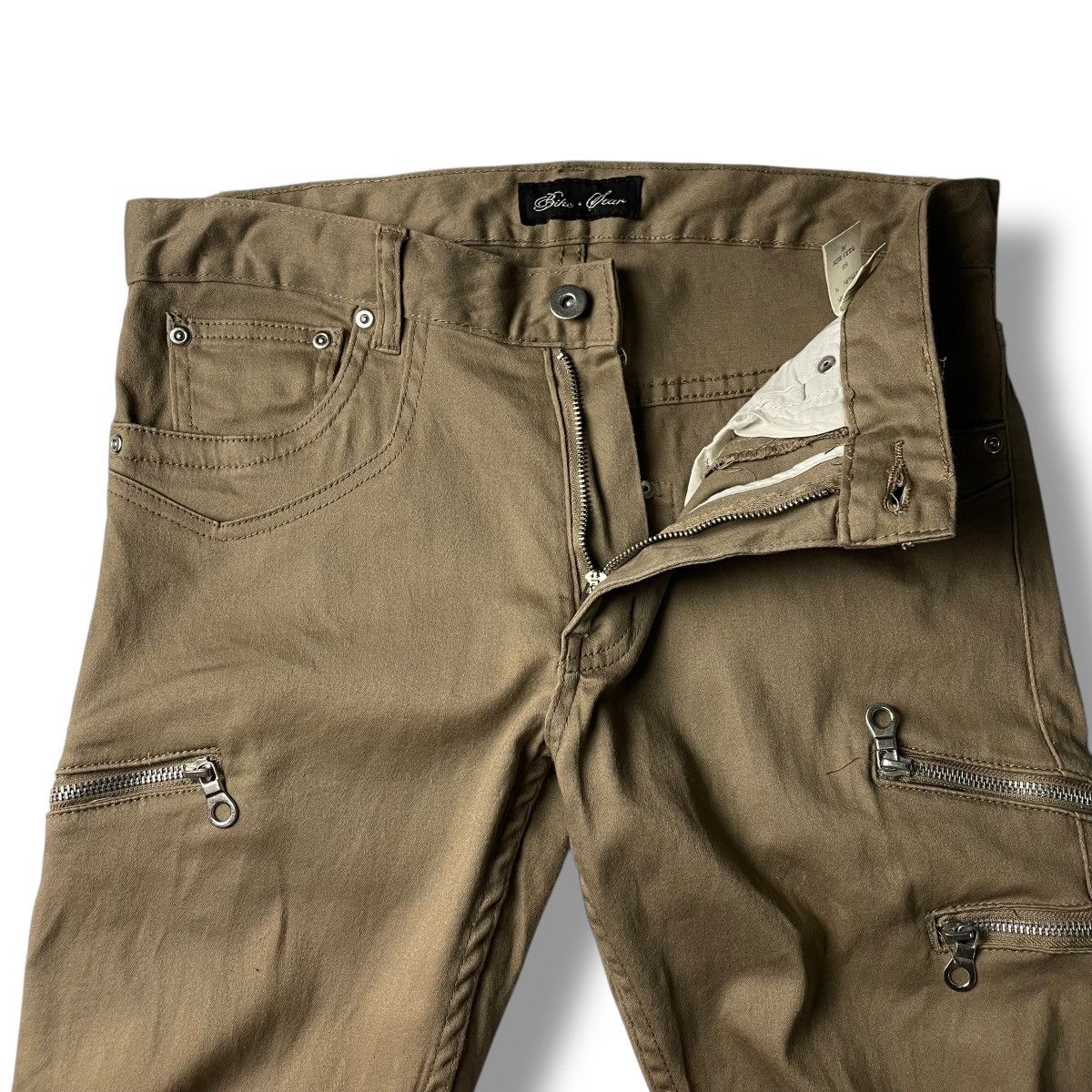 If Six Was Nine × Japanese Brand × Le Grande Bleu (L.G.B.) 🇯🇵 BIKE STAR SPIRAL CUT FLARE CARGO PANTS Size US 30 / EU 46 - 6 Thumbnail