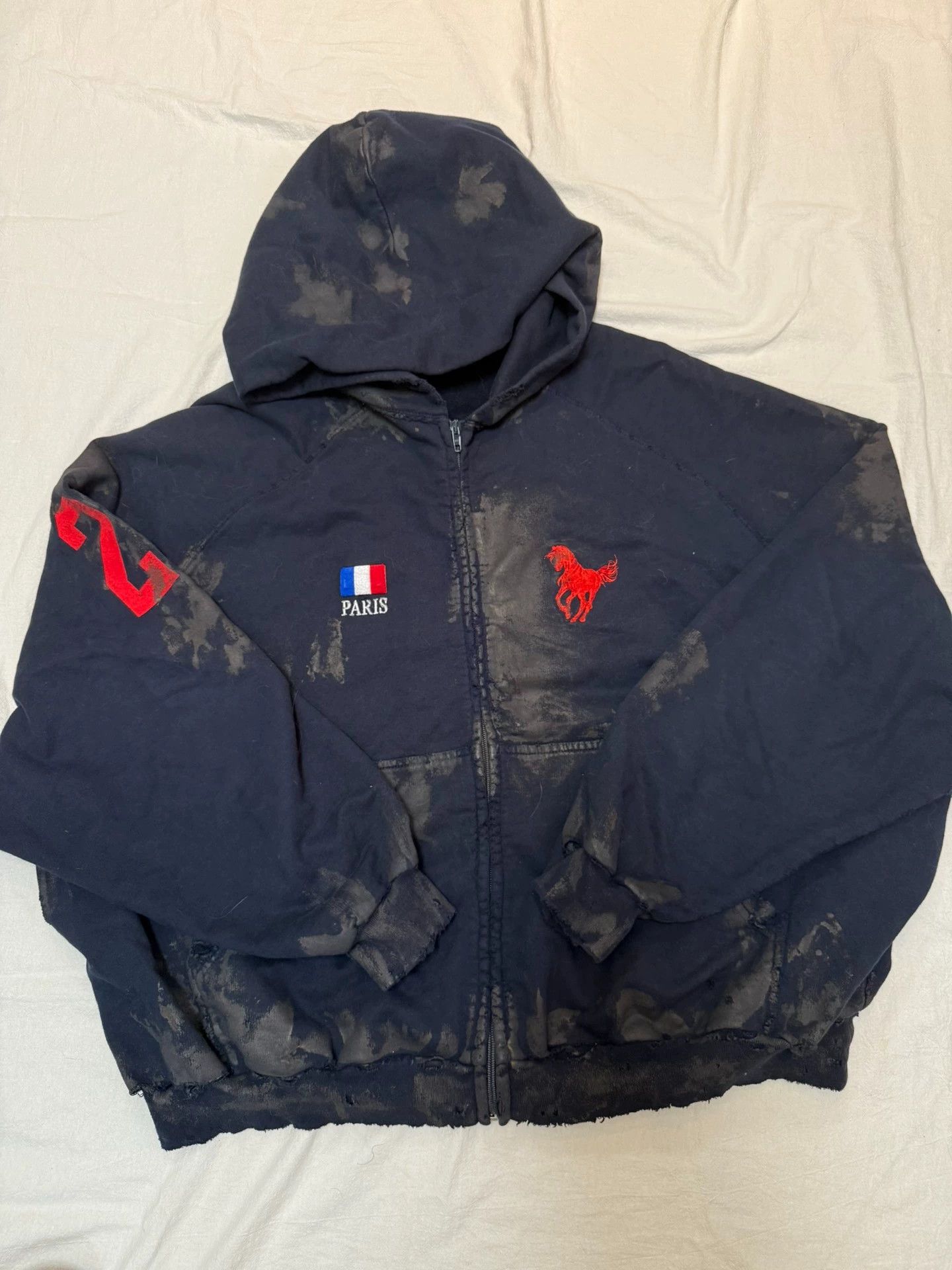 Balenciaga Balenciaga 2022FW Polo Set Runway Mud-Dyed Horse Hoodie Size US M / EU 48-50 / 2 - 1 Thumbnail