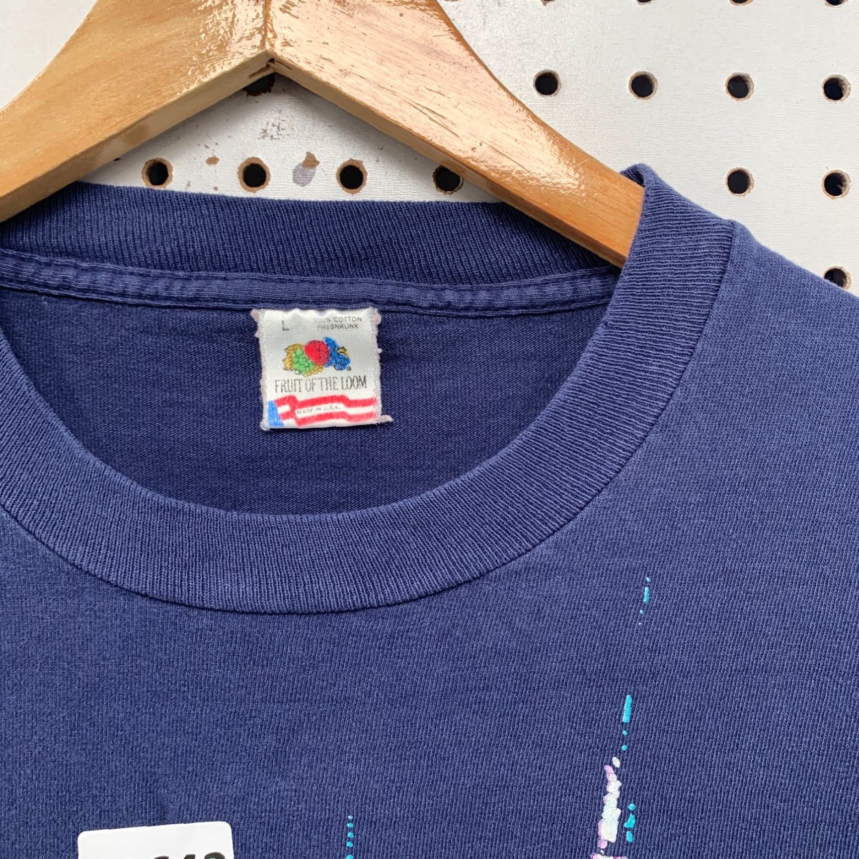 Fruit Of The Loom VINTAGE Fruit of the Loom Churchill Downs Horse Racing T-Shirt Mens Medium Graphic Print Blue 90s Size US M / EU 48-50 / 2 - 3 Thumbnail