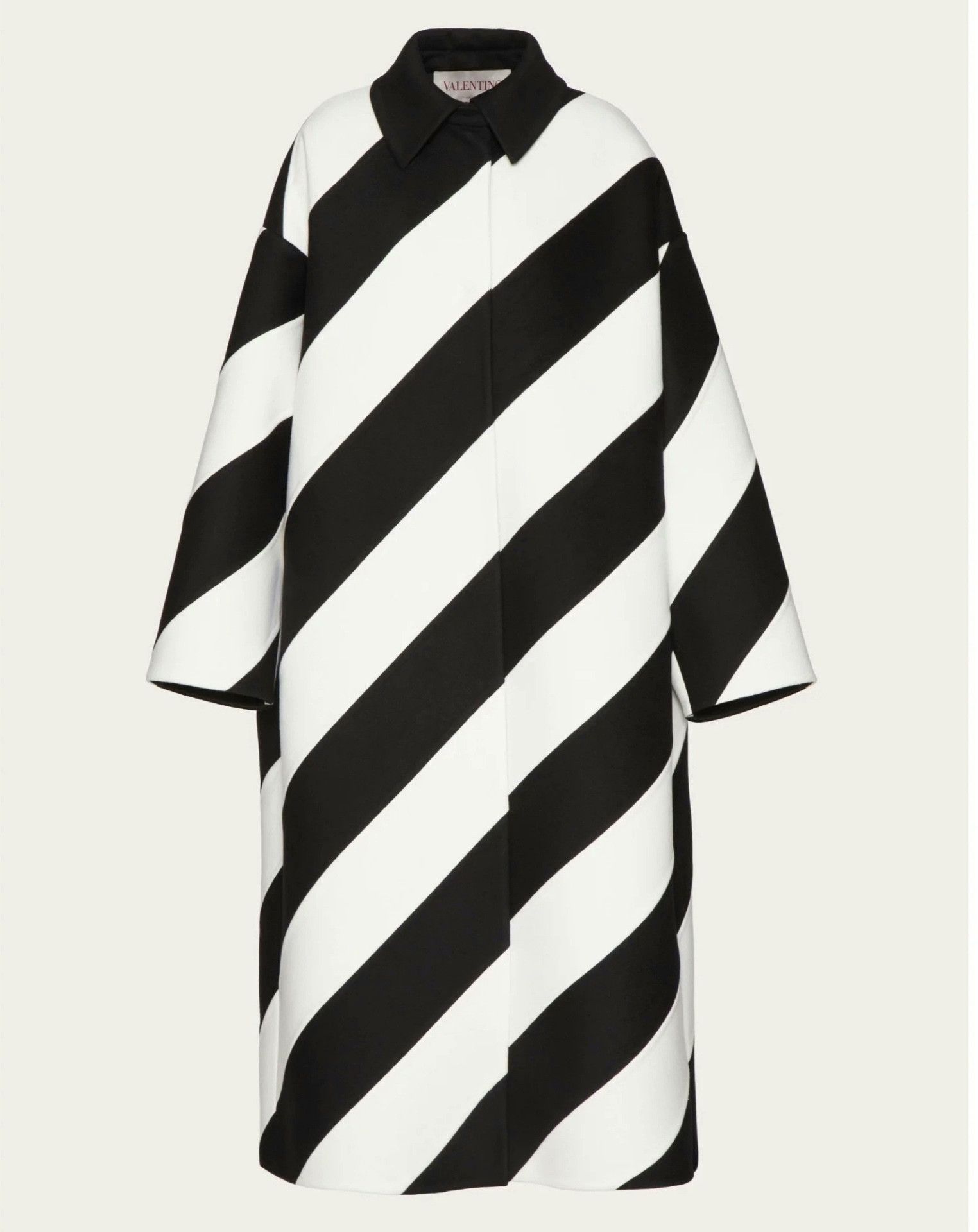 Valentino Valentino FW23 Diagonal Stripe Coat Size S / US 4 / IT 40 - 1 Thumbnail