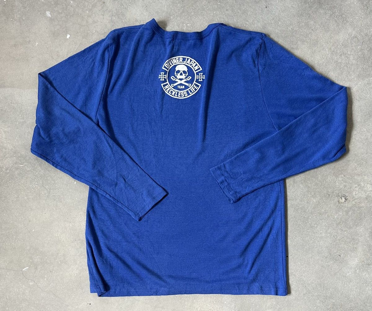 Japanese Brand VINTAGE DIVINER JAPAN SKULL V NECK TEE Size US M / EU 48-50 / 2 - 1 Thumbnail