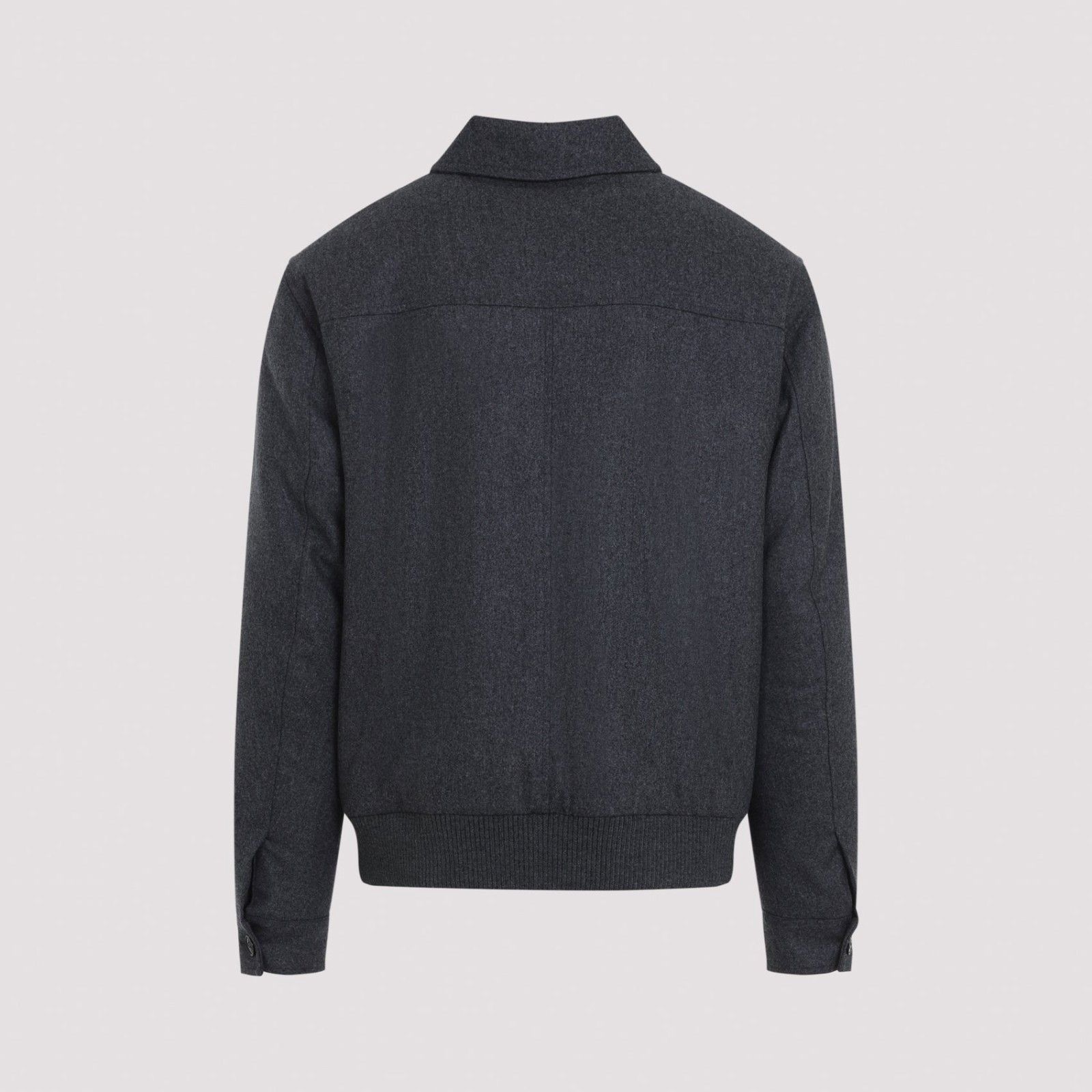 Kiton KITON Gray Wool Bomber Jacket New & Authentic (Men's size:M; Size US M / EU 48-50 / 2 - 2 Thumbnail