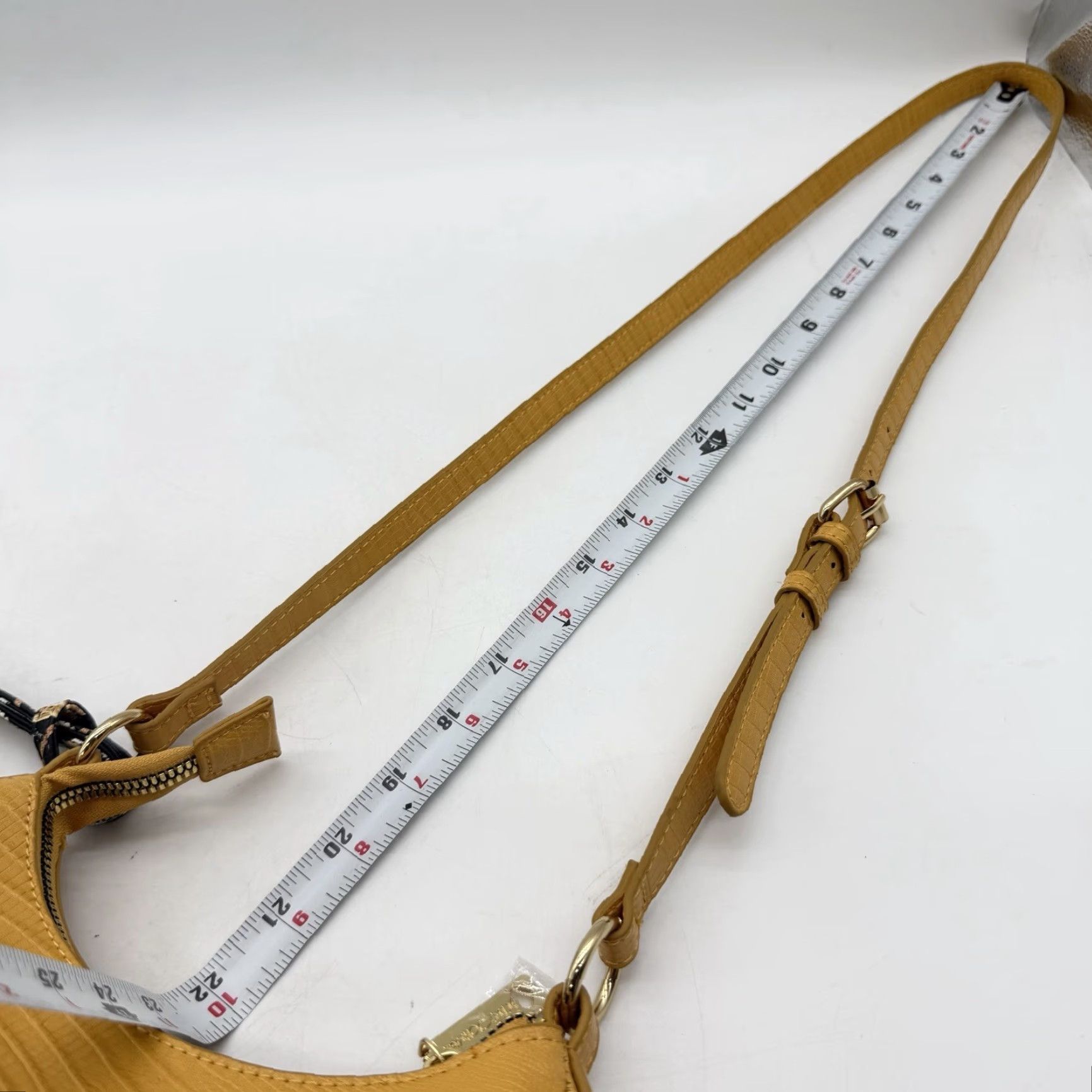 Betsey Johnson Betsey Johnson Crossbody Bag Yellow Crescent Faux Crocodile Pouch Wristlet Removable XS 2nd photo for details Womens Bag Size ONE SIZE - 5 Thumbnail