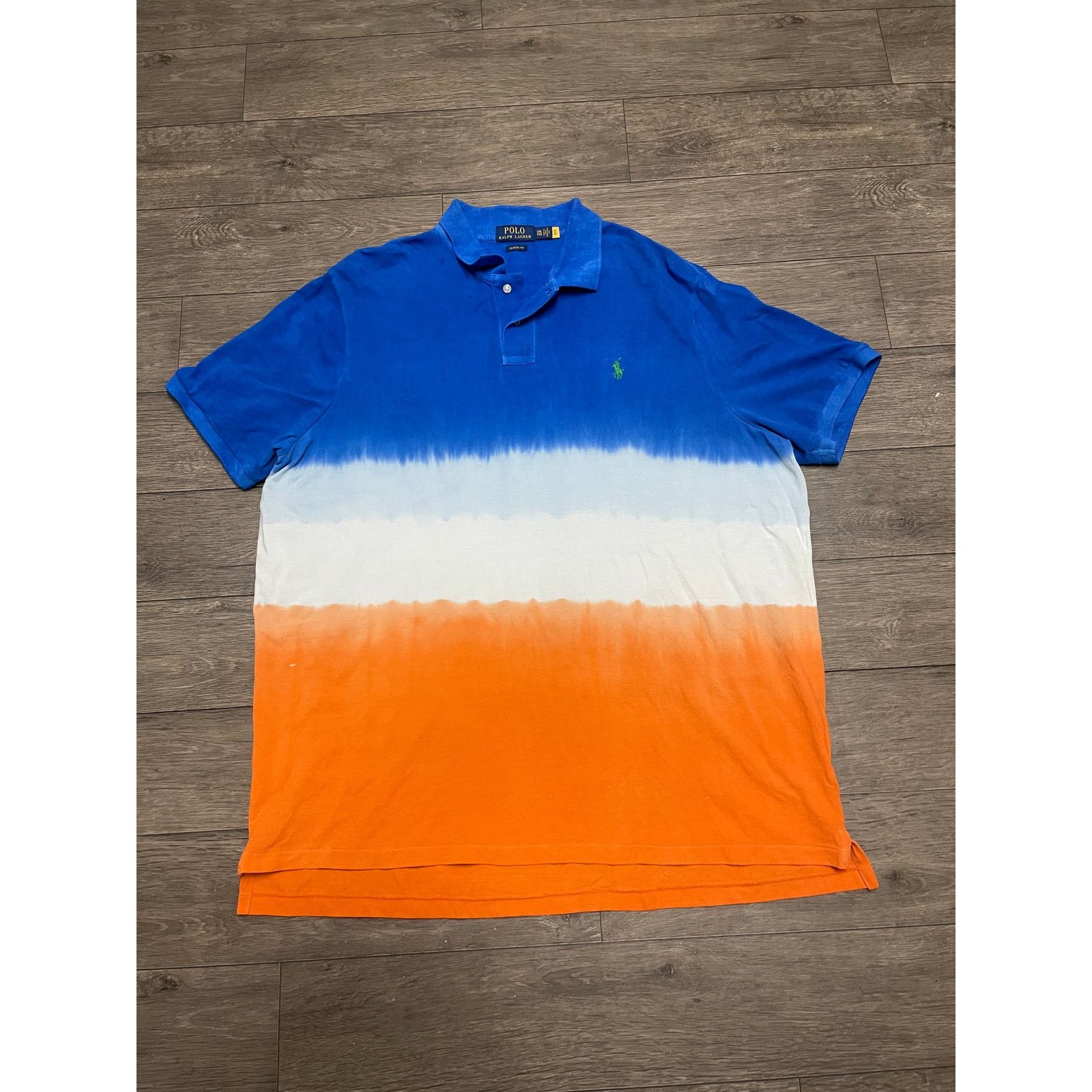 Polo Ralph Lauren × Ralph Lauren Polo Ralph Lauren Polo Shirt Tie Dye Stripped Orange Sz XXL Size US XXL / EU 58 / 5 - 1 Thumbnail