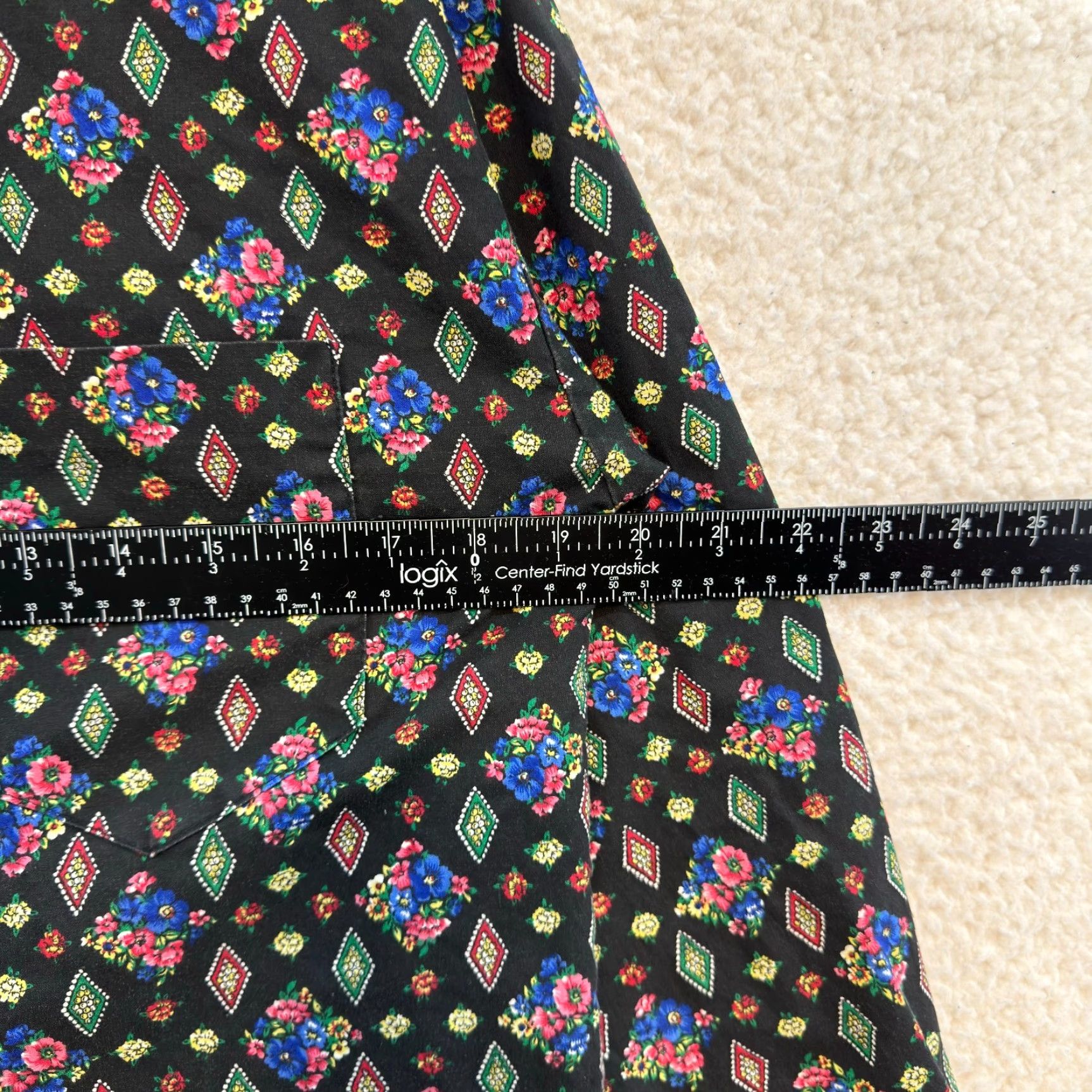 Etro VINTAGE 90s LUCIA Button Shirt Western Floral Geometric Black M Medium Womens Size M / US 6-8 / IT 42-44 - 5 Thumbnail