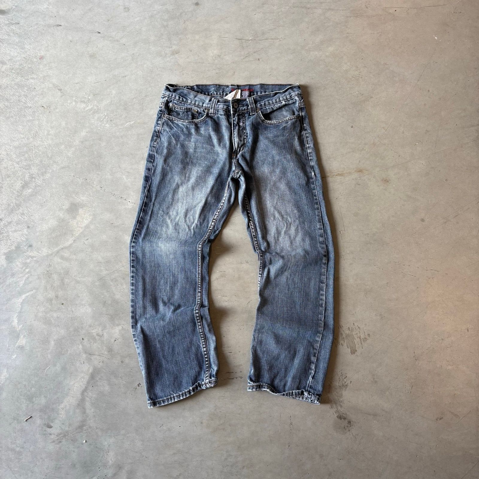 Vintage y2k faded slim straight denim jeans Size US 33 - 1 Thumbnail