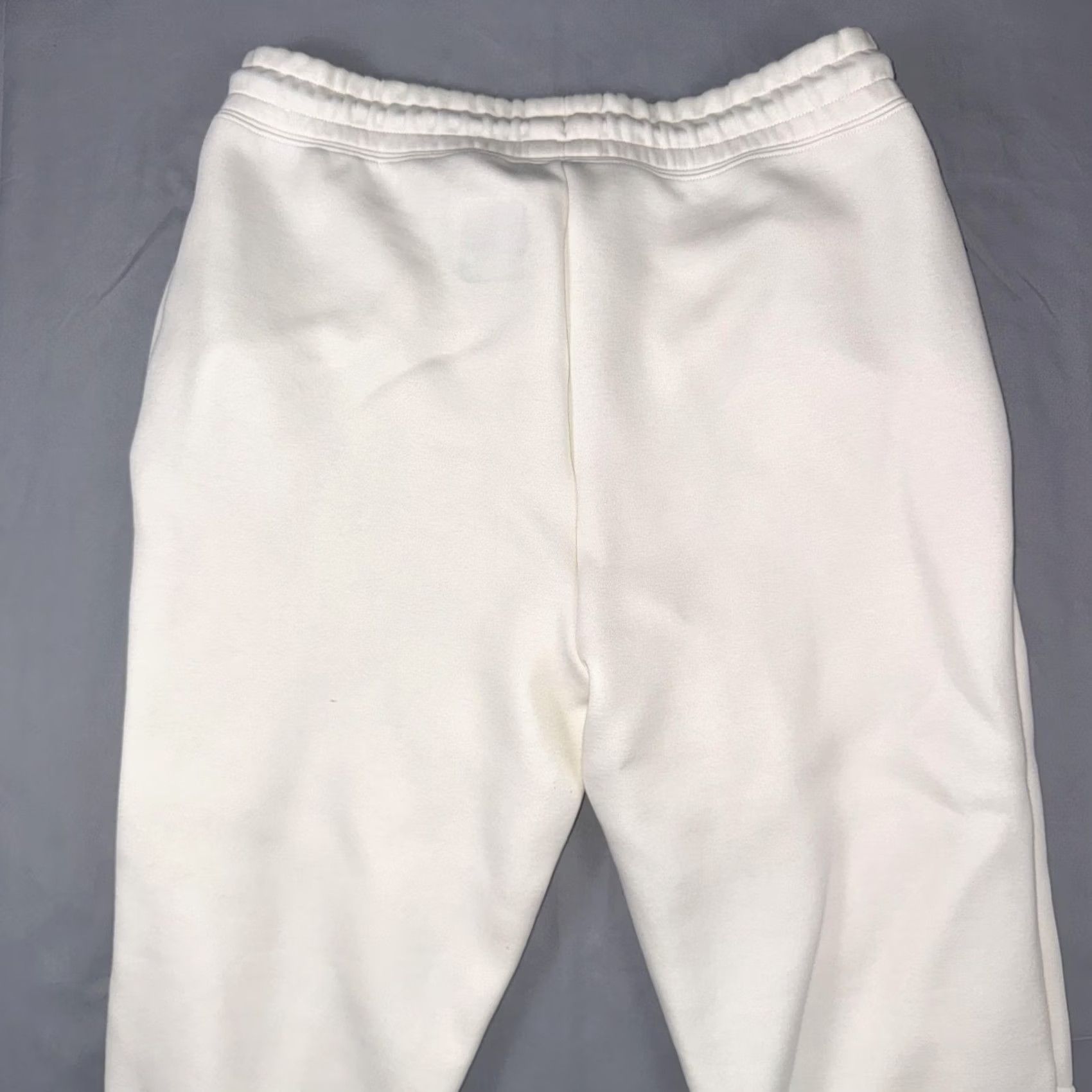 Nike Nike Fleece Tech Pants Men’s L White Jogger Slim Pockets Zip Nike Swoosh Logo 29in Inseam Winter Gym & Training Size US 33 - 7 Thumbnail