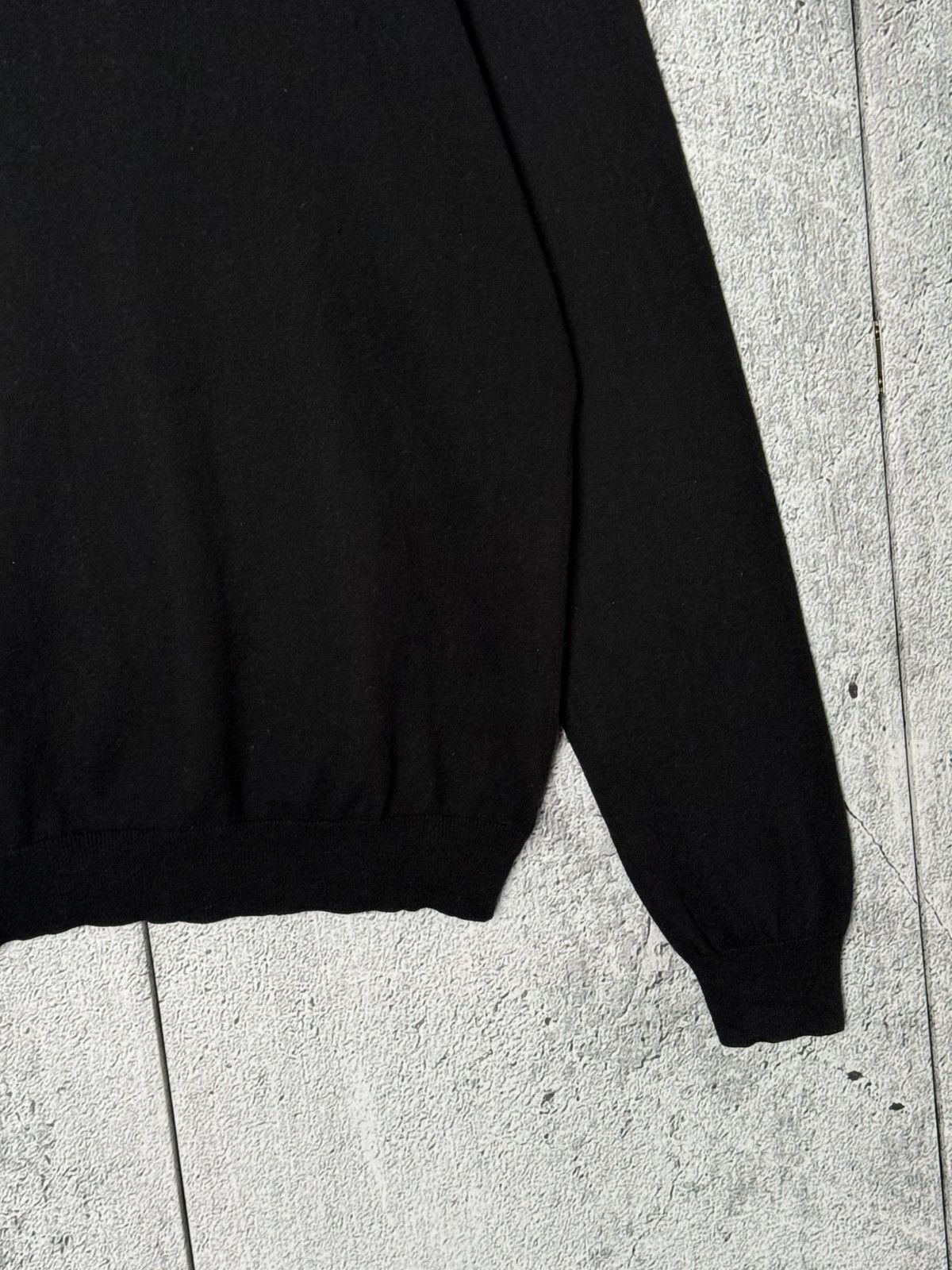 Prada Prada Milano Black V-Neck Sweater Cotton & Cashmere Jumper Size US L / EU 52-54 / 3 - 10 Thumbnail