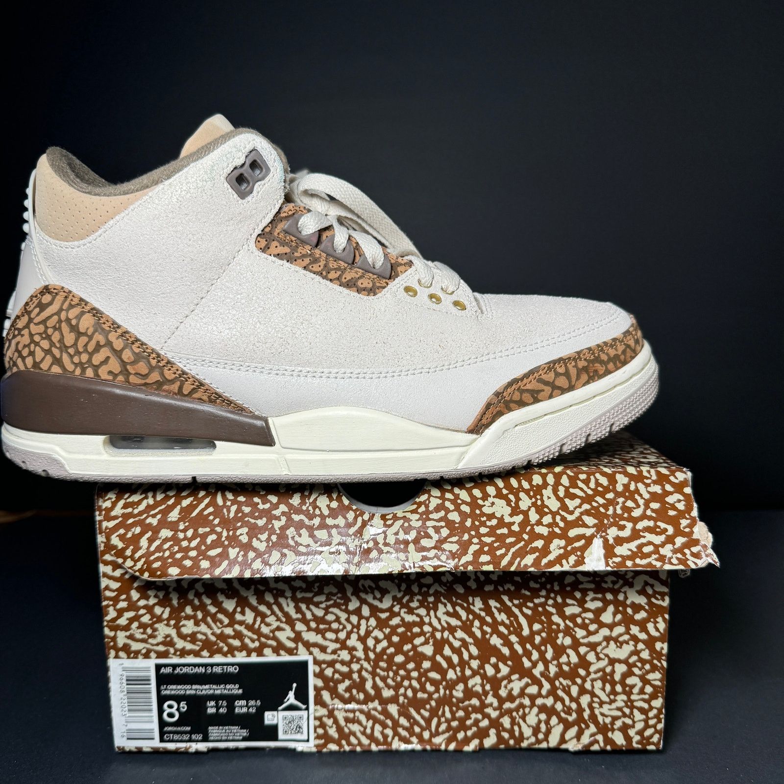 Jordan Brand × Nike Size 8.5 - Nike Air Jordan 3 Retro Palomino Men's Shoes Size US 8.5 / EU 41-42 - 1 Thumbnail