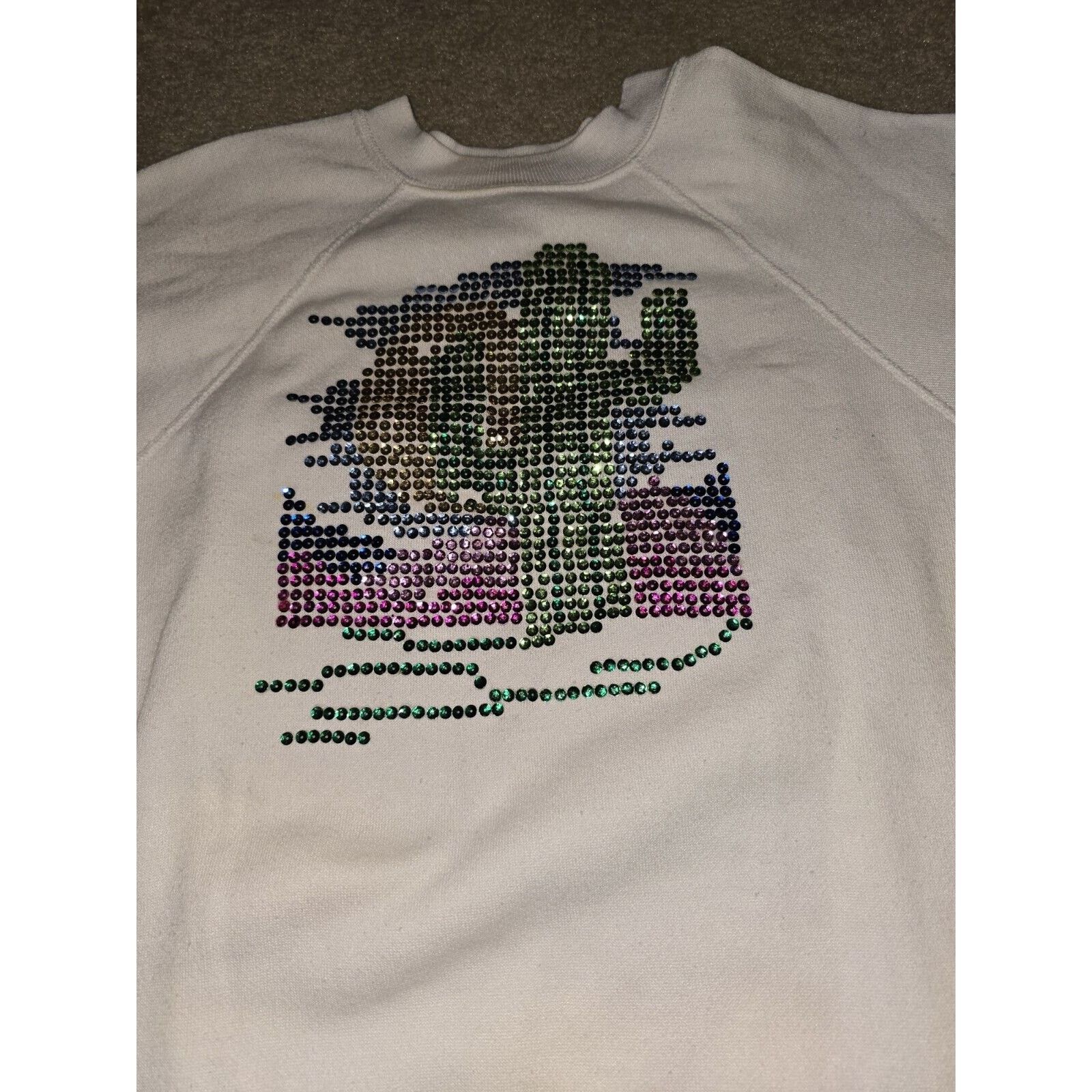 Tultex Vtg Tultex Sequined Graphic Sweatshirt Size Large USA Cactus Size US L / EU 52-54 / 3 - 2 Thumbnail