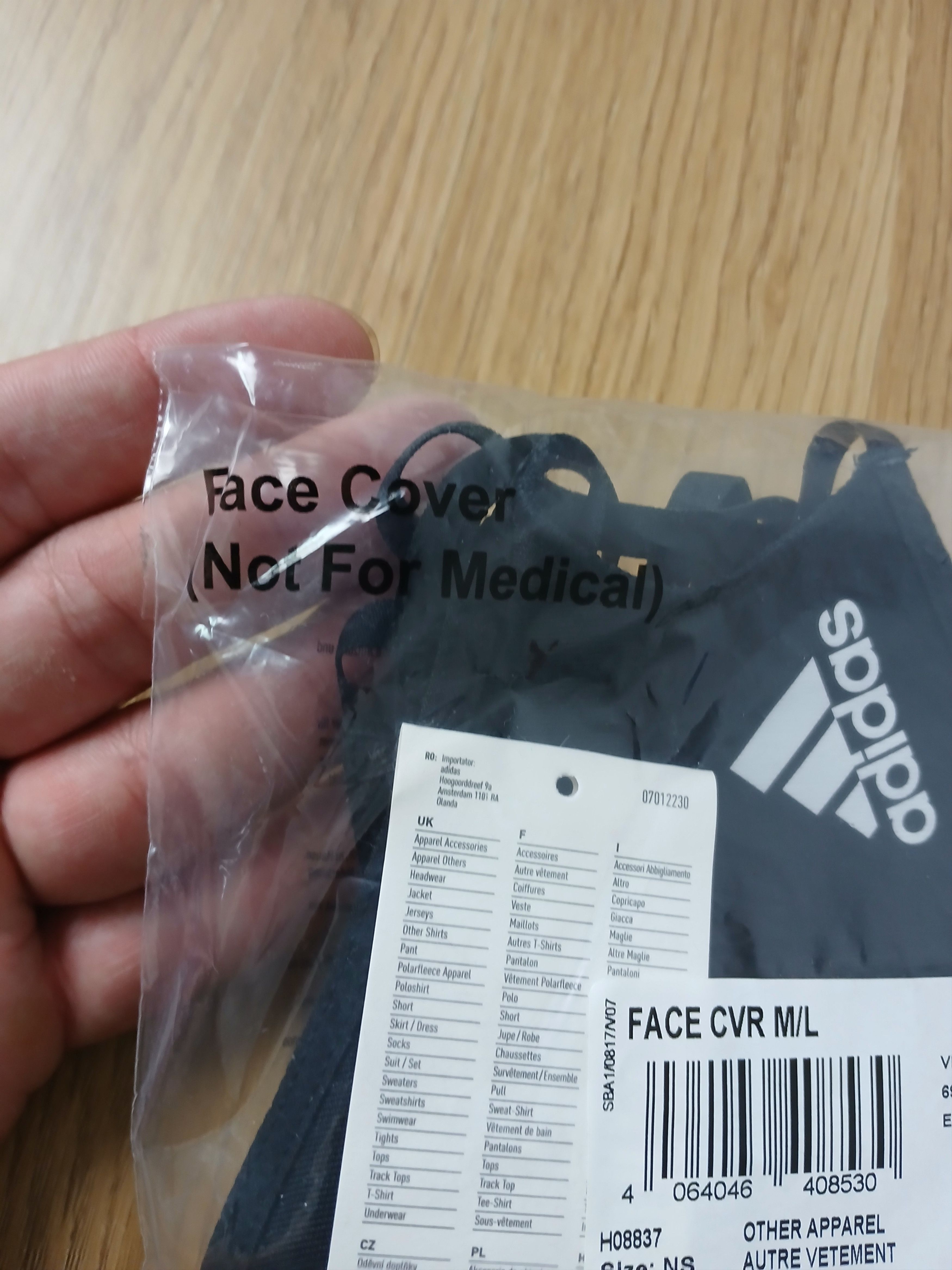 Adidas Adidas Face Cover Mask 3 Pieces Pack SIZE S Size ONE SIZE - 3 Thumbnail