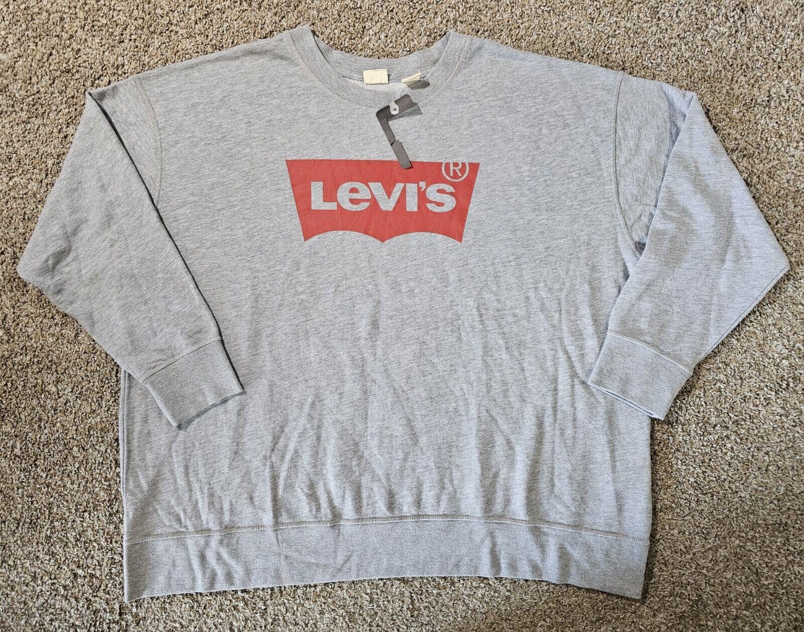 Levi's Levis 3XL gray logo sweater NWT NWD Size US XXL / EU 58 / 5 - 1 Thumbnail