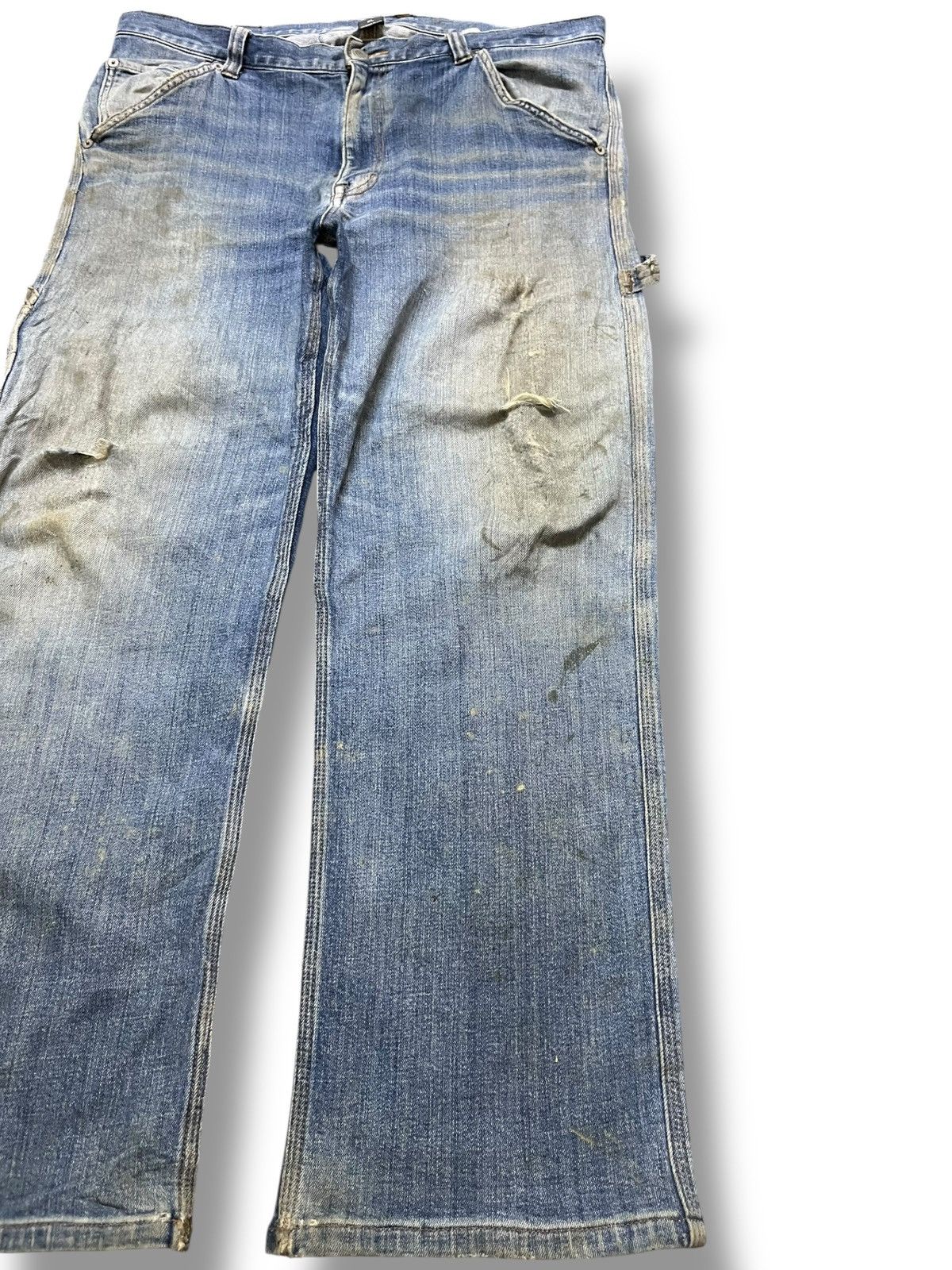 Montbell Vintage Montbell Cargo Carpenter Distressed Denim Size US 33 - 4 Thumbnail