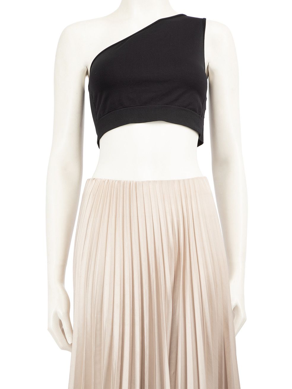 Rick Owens Black One Shoulder Crop Top Size S / US 4 / IT 40 - 1 Thumbnail
