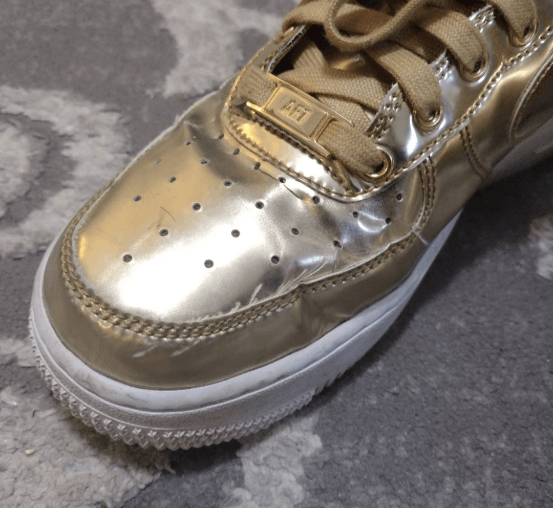 Nike Nike AF1 metallic gold sneakers Size US 8 / IT 38 - 4 Thumbnail