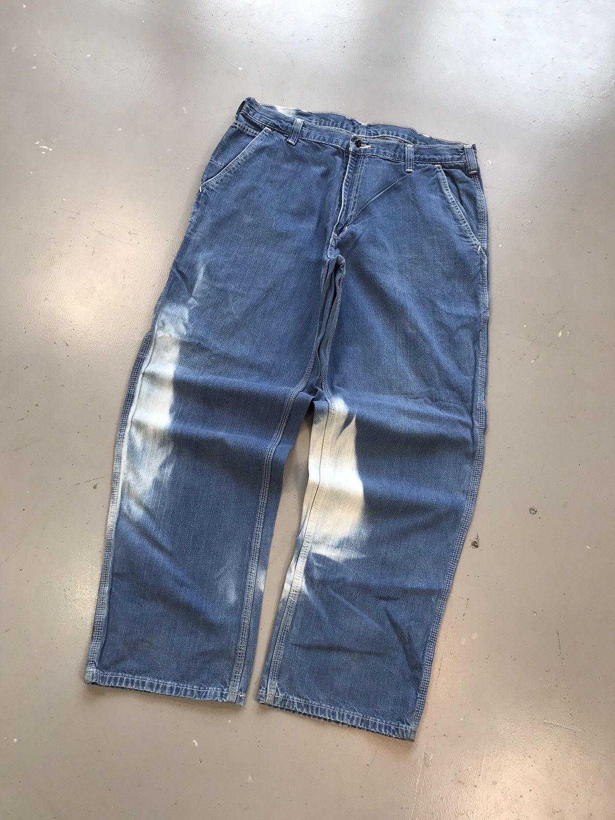 Carhartt × Vintage Vintage faded Carhartt carpenter denim Size US 36 / EU 52 - 2 Thumbnail