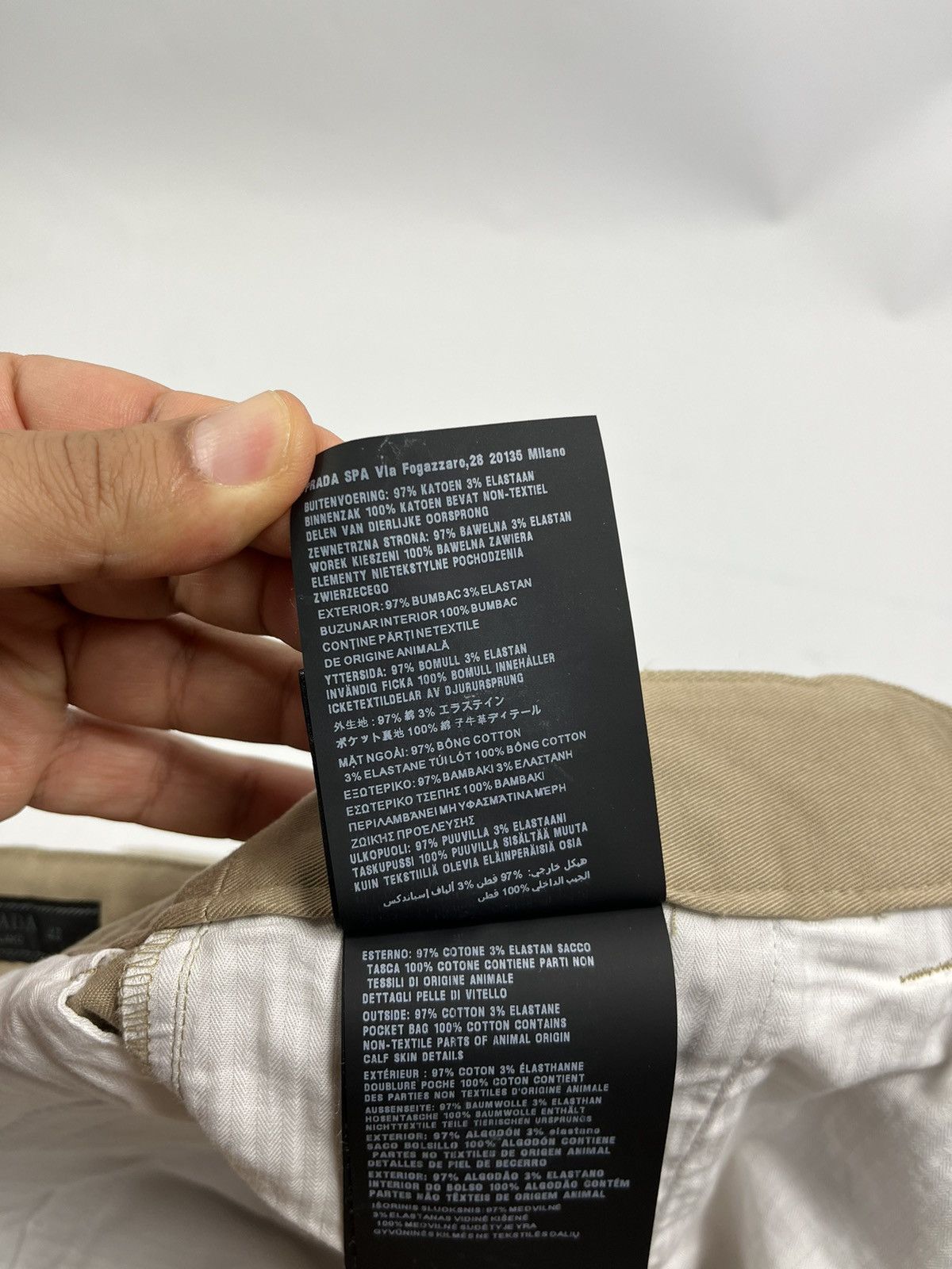 Prada Prada Beige Cotton Trousers Size US 32 / EU 48 - 11 Thumbnail