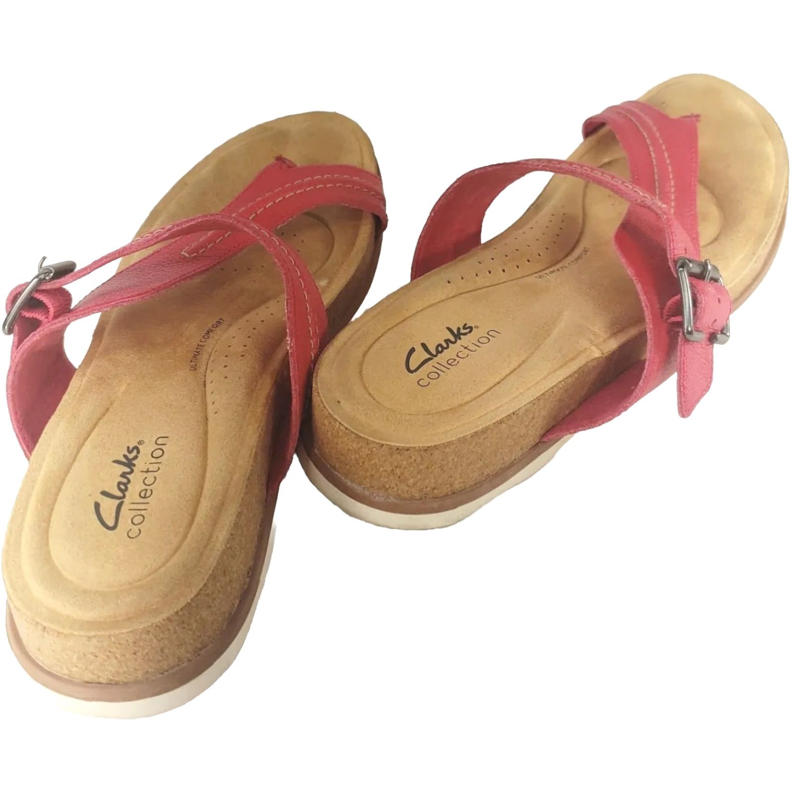Clarks Clarks Collection Sandals Womens 10M Brynn Madi Thong Toe-Loop Red 26164863 Size US 10 / IT 40 - 4 Thumbnail