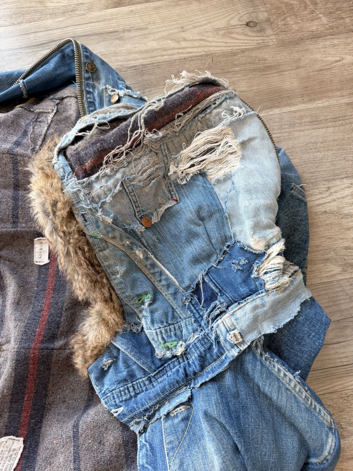 Greg Lauren 🚨The GL GRAIL🚨 FW17 Vintage Denim Parka Size US L / EU 52-54 / 3 - 11 Thumbnail