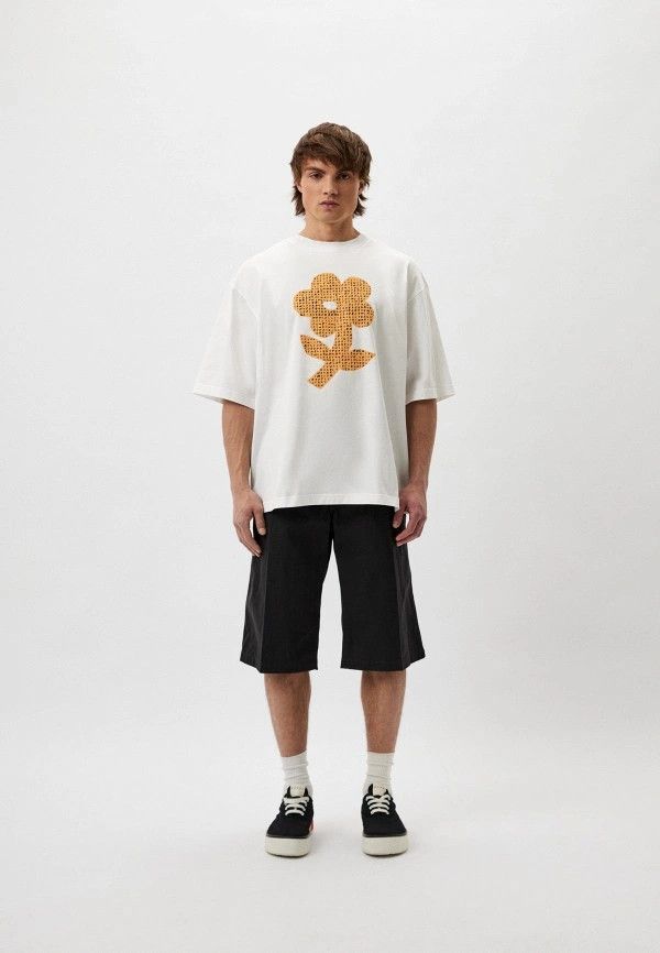 Marni o1w1db10125 Wordsearch Flower T-Shirt in White Size US M / EU 48-50 / 2 - 1 Thumbnail