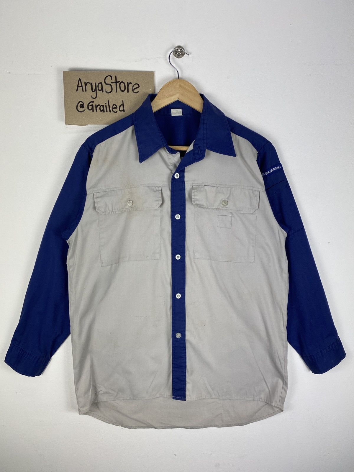 Japanese Brand Vintage Subaru Flannel Japan Manufactory Worker Shirt Size US L / EU 52-54 / 3 - 1 Thumbnail