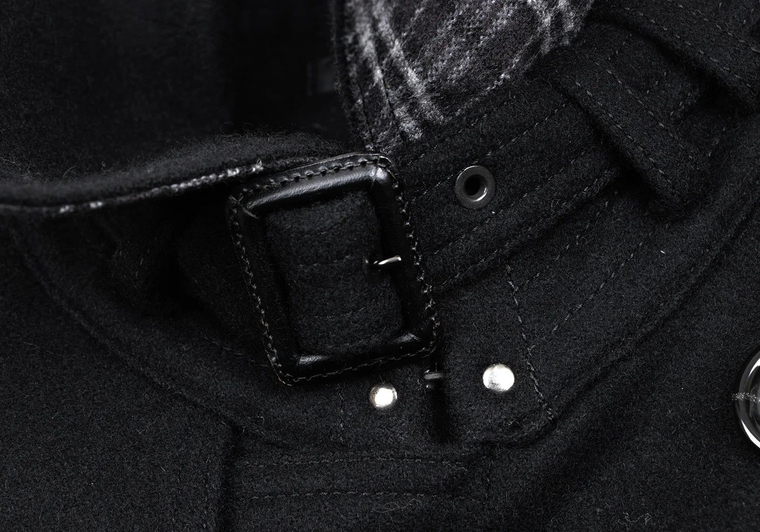 Burberry Wool Melton Half Coat with Removable Liner in Black, Size M Size US M / EU 48-50 / 2 - 5 Thumbnail