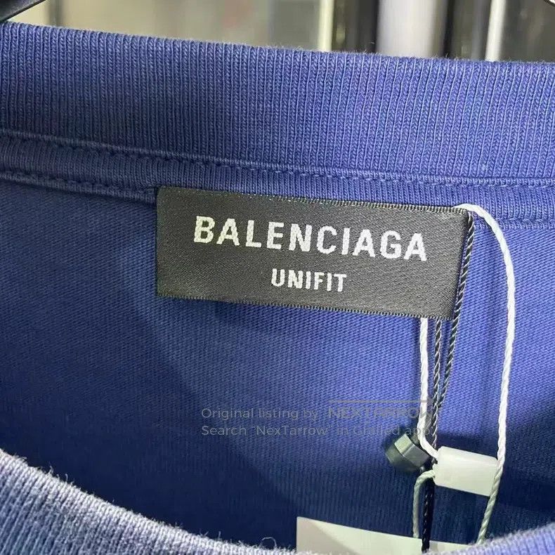 Balenciaga Balenciaga GAY lettering embroidery blue short sleeve, siz Size US L / EU 52-54 / 3 - 4 Thumbnail